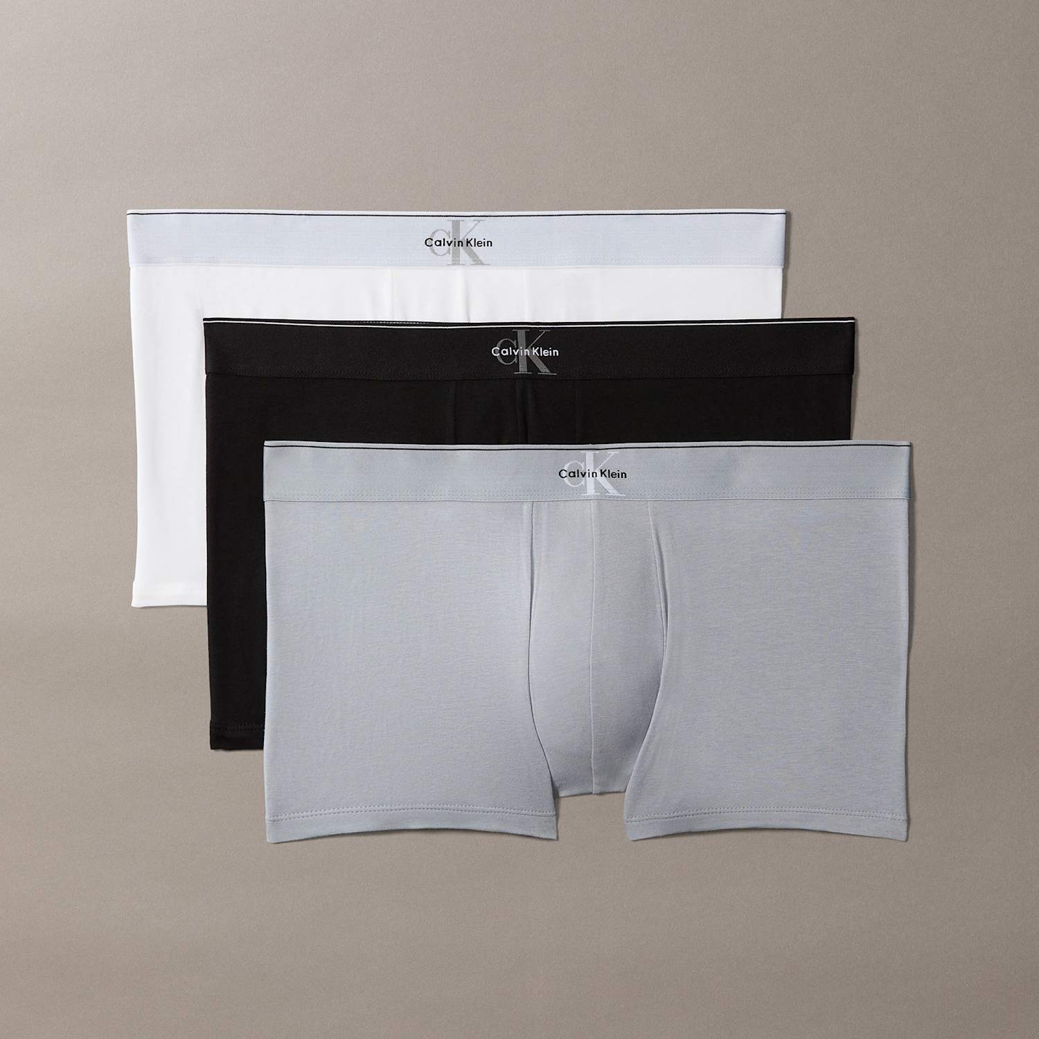 Calvin Klein Men's CK Archive 3 Pack Cotton Stretch Trunks - M - Black Mix - Available at M&S
