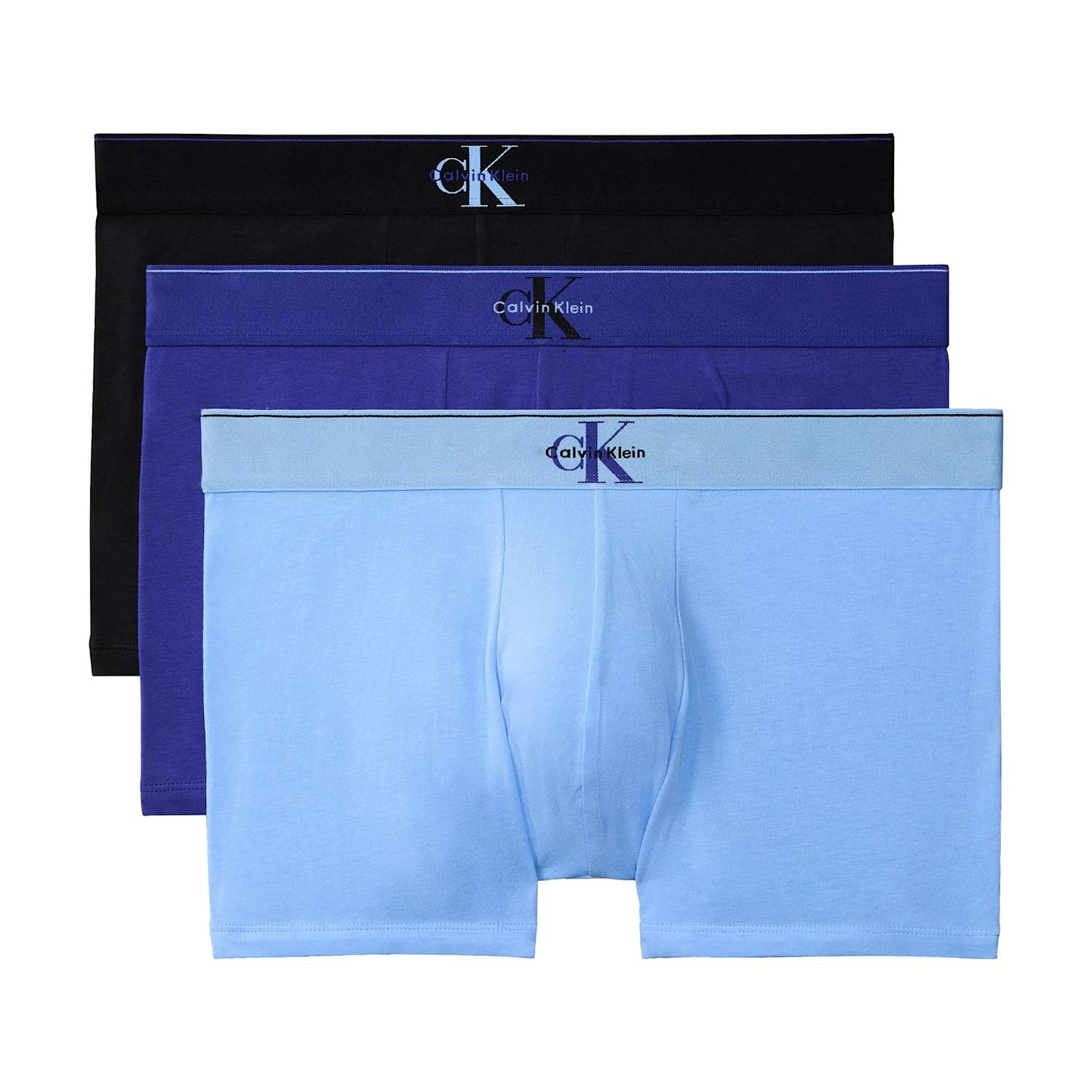 Calvin Klein Men's 3 Pack Archive Cotton Stretch Trunks - S - Black Mix - Available at M&S