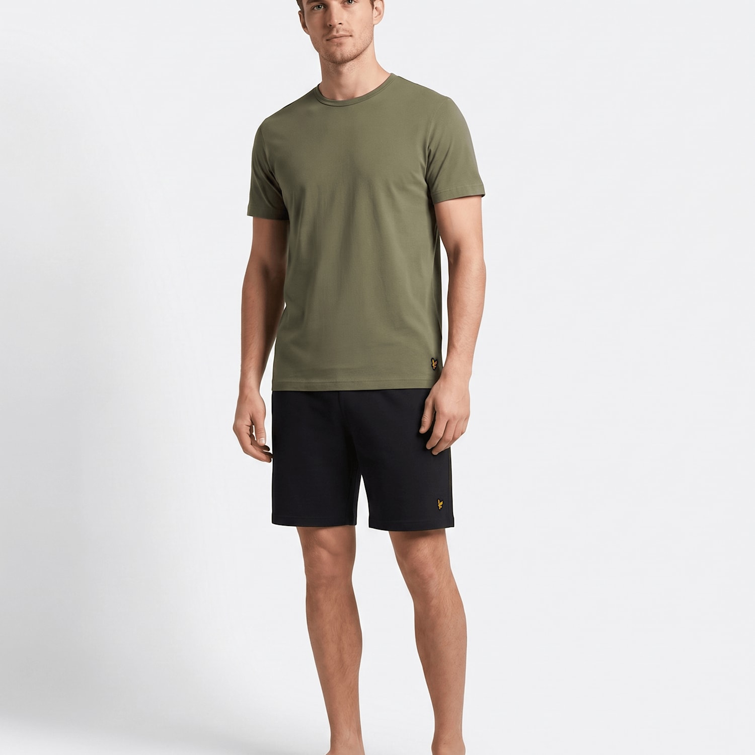 Lyle & Scott Men's Embroidered Cotton Pyjama Set - S - Green Mix - Available at M&S