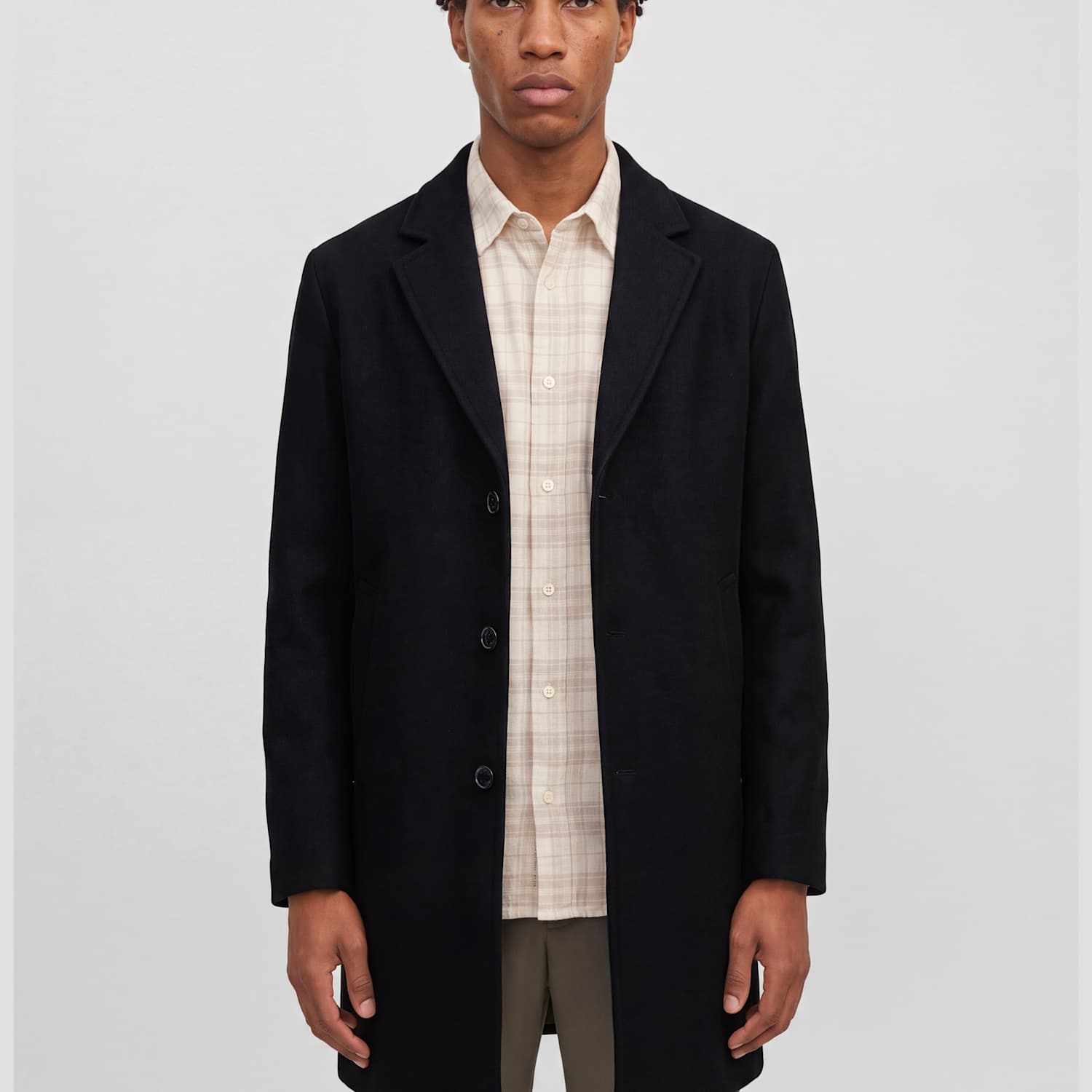 Jack & Jones Men's Smart Overcoat - M - Black - Available at M&S