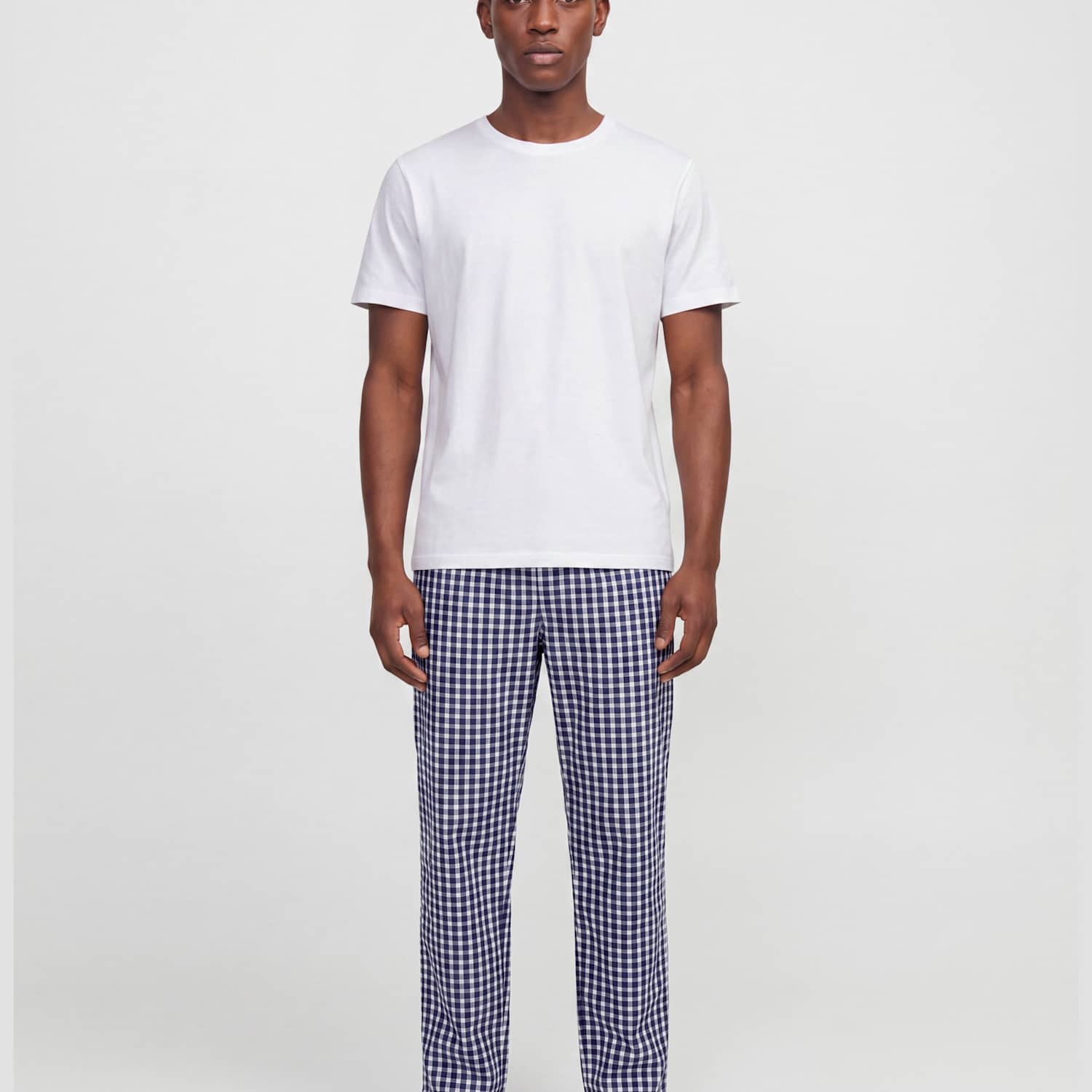 Jack & Jones Men's Pure Cotton Pyjama Set - 2XL - White - Available at M&S