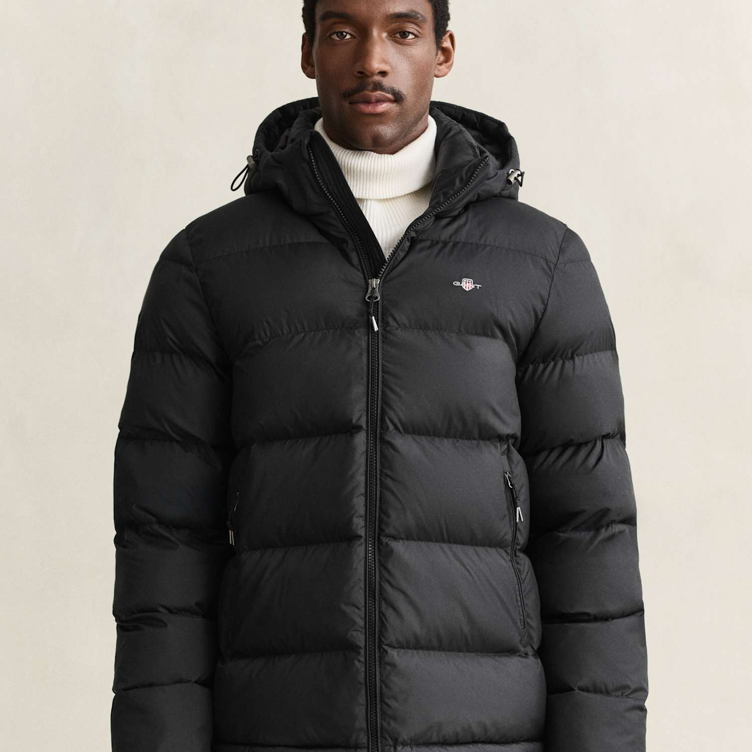Gant Men's Padded Hooded Zip Up Puffer Jacket - M - Black - Available at M&S