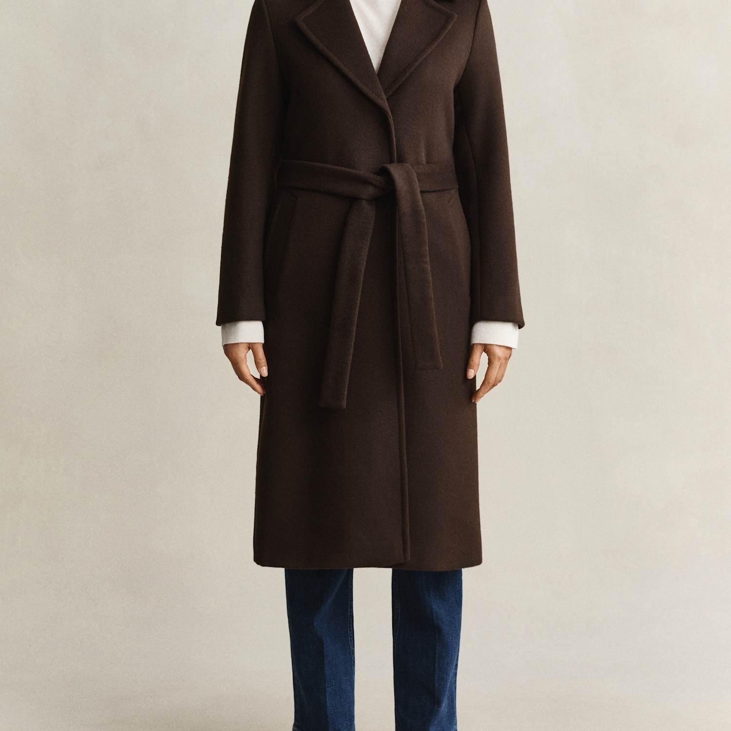 Gant Women's Wool Blend Belted Coat - Medium - Brown - Available at M&S