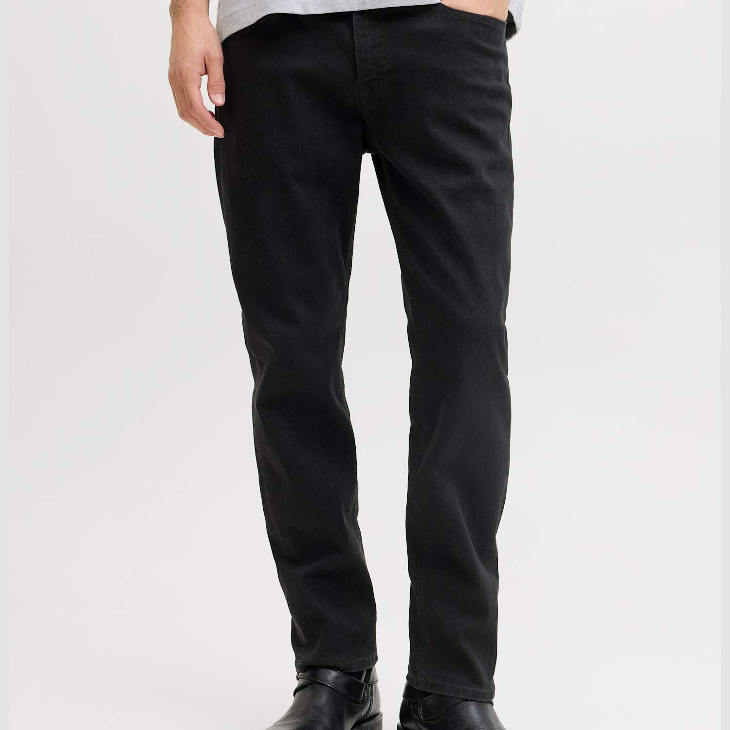 Jack & Jones Men's Regular Fit Cotton Rich Jeans - 36/32in - Black - Available at M&S