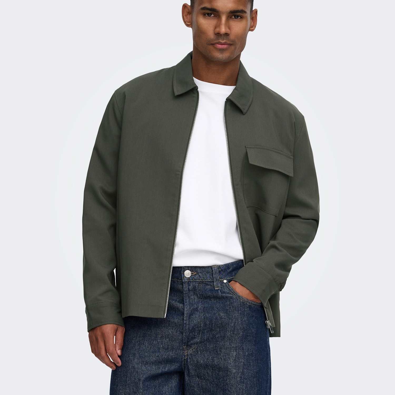 Only & Sons Men's Woven Utility Jacket - M - Brown - Available at M&S