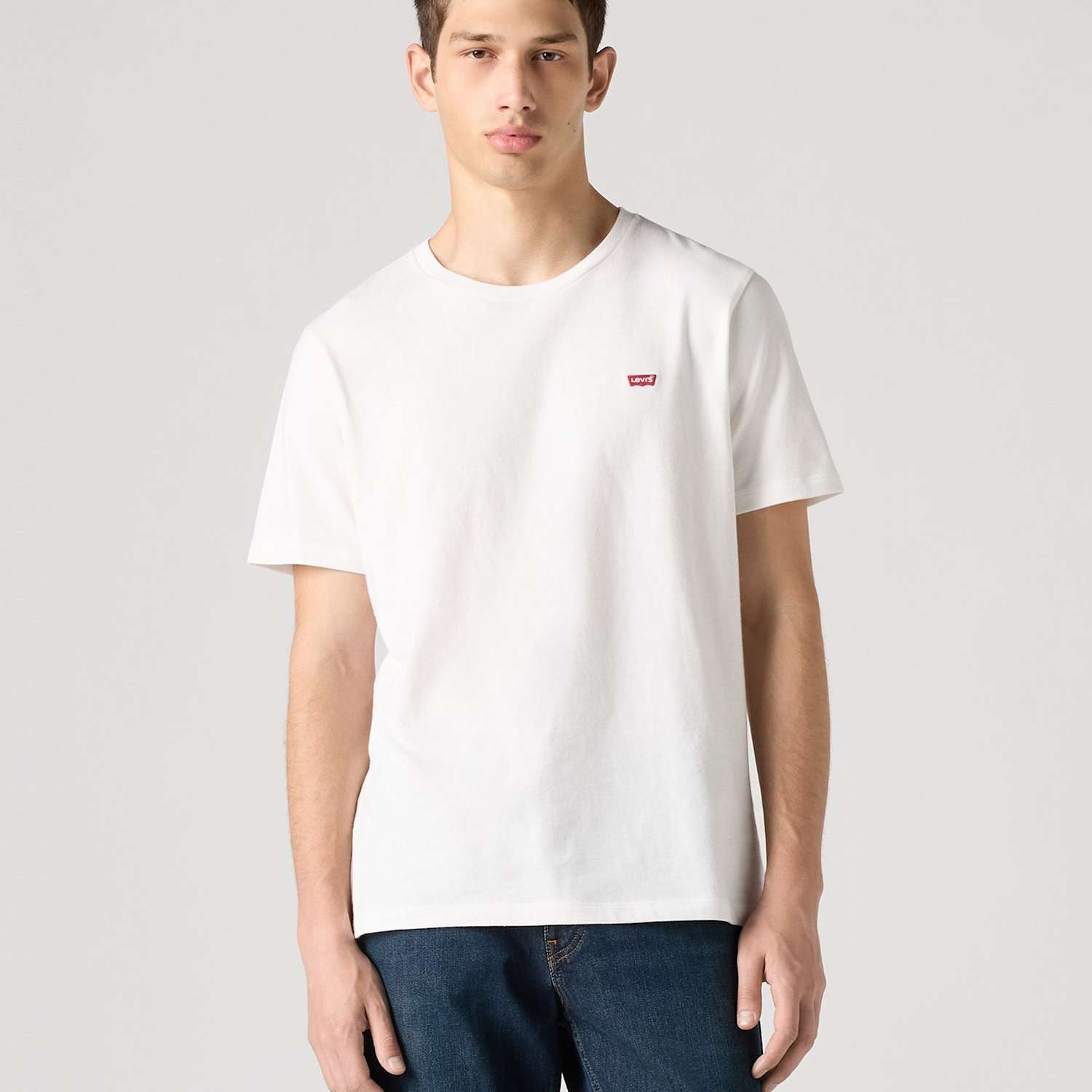 Levi's Men's Original Housemark Pure Cotton Jersey T-Shirt - M - White - Available at M&S