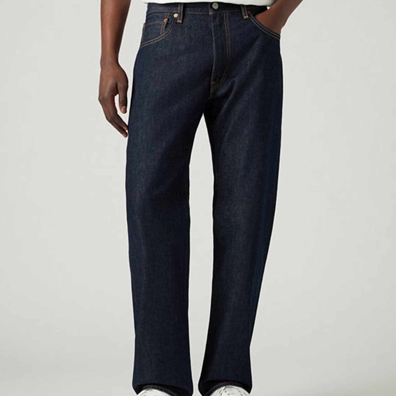 Levi's Men's 555 Relaxed Straight Leg 5 Pocket Jeans - 34/30in - Dark Indigo - Available at M&S