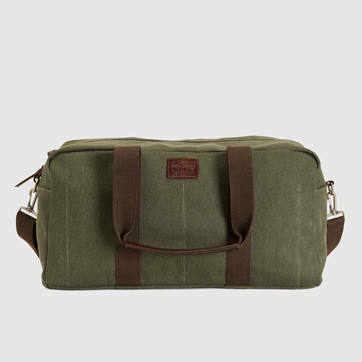Levi's Men's Canvas Weekend Bag - Dark Green Mix - Available at M&S