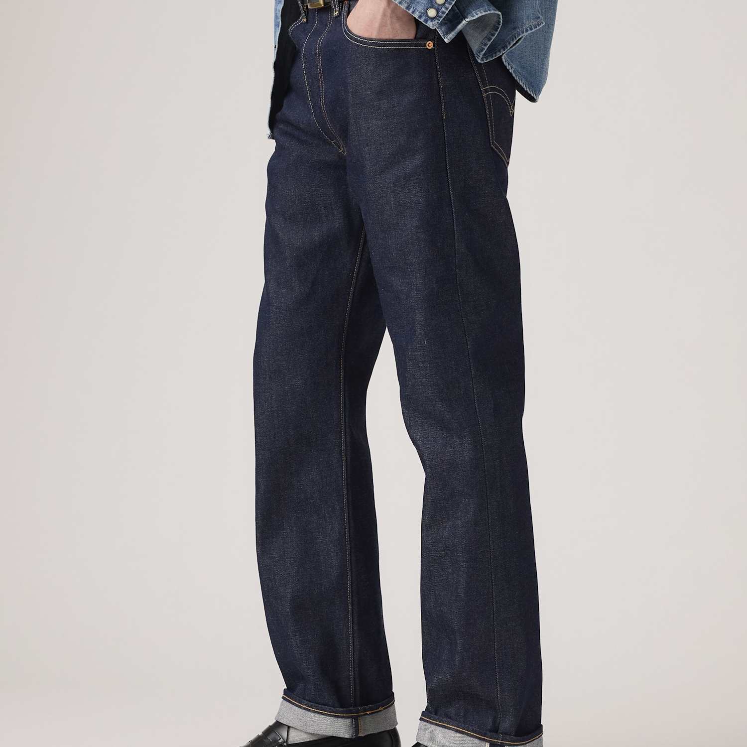 Levi's Men's 501 Straight Fit Jeans - 34 - Dark Blue Denim - Available at M&S