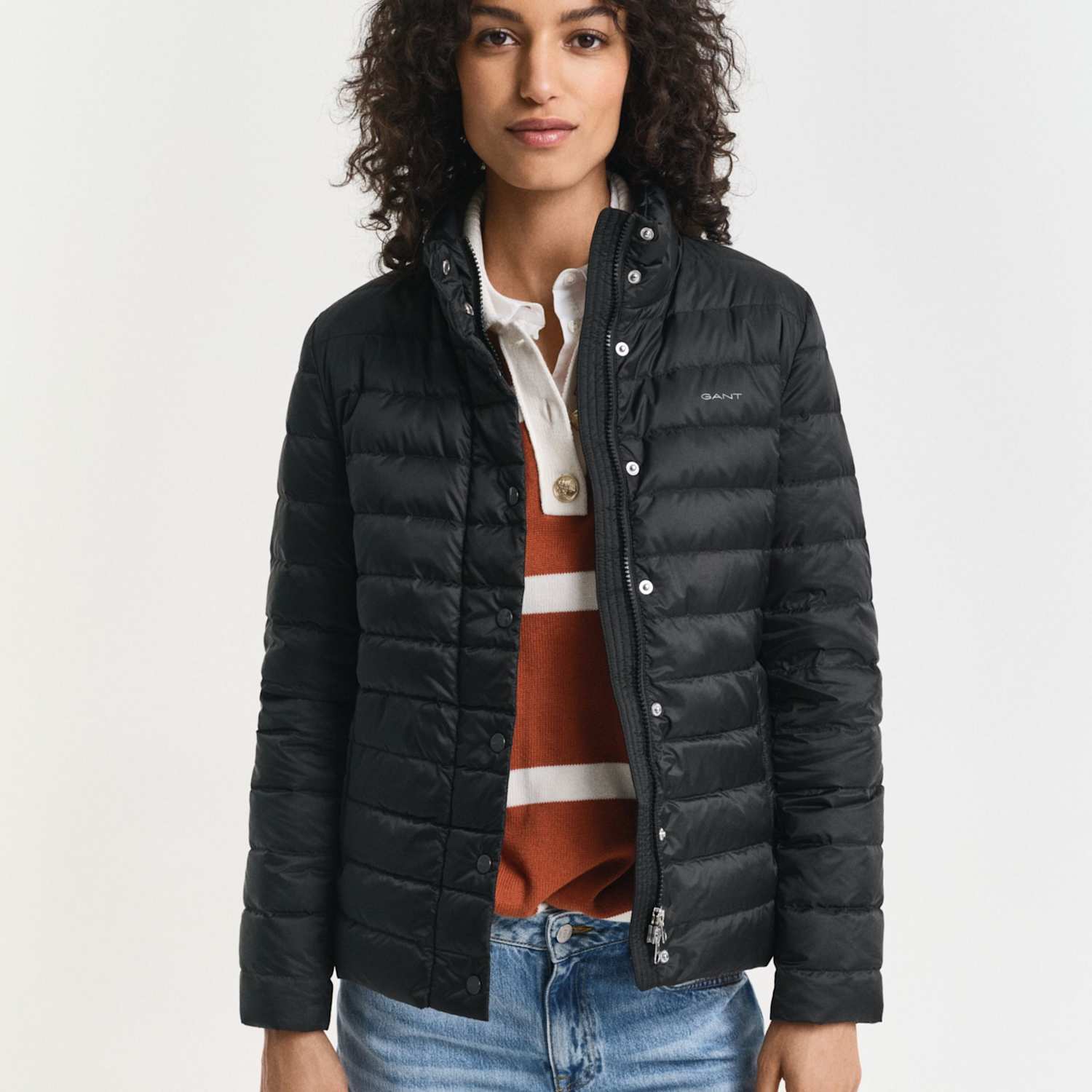 Gant Women's Lightweight Quilted Padded Puffer Jacket - Small - Black - Available at M&S