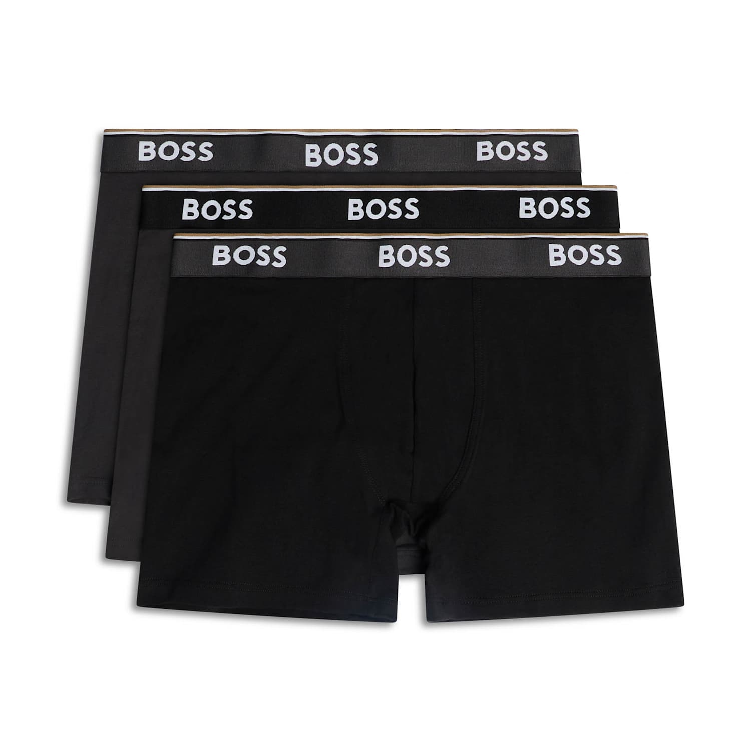 Boss Men's 3 Pack Cotton Stretch Boxers - XL - Grey Mix - Available at M&S
