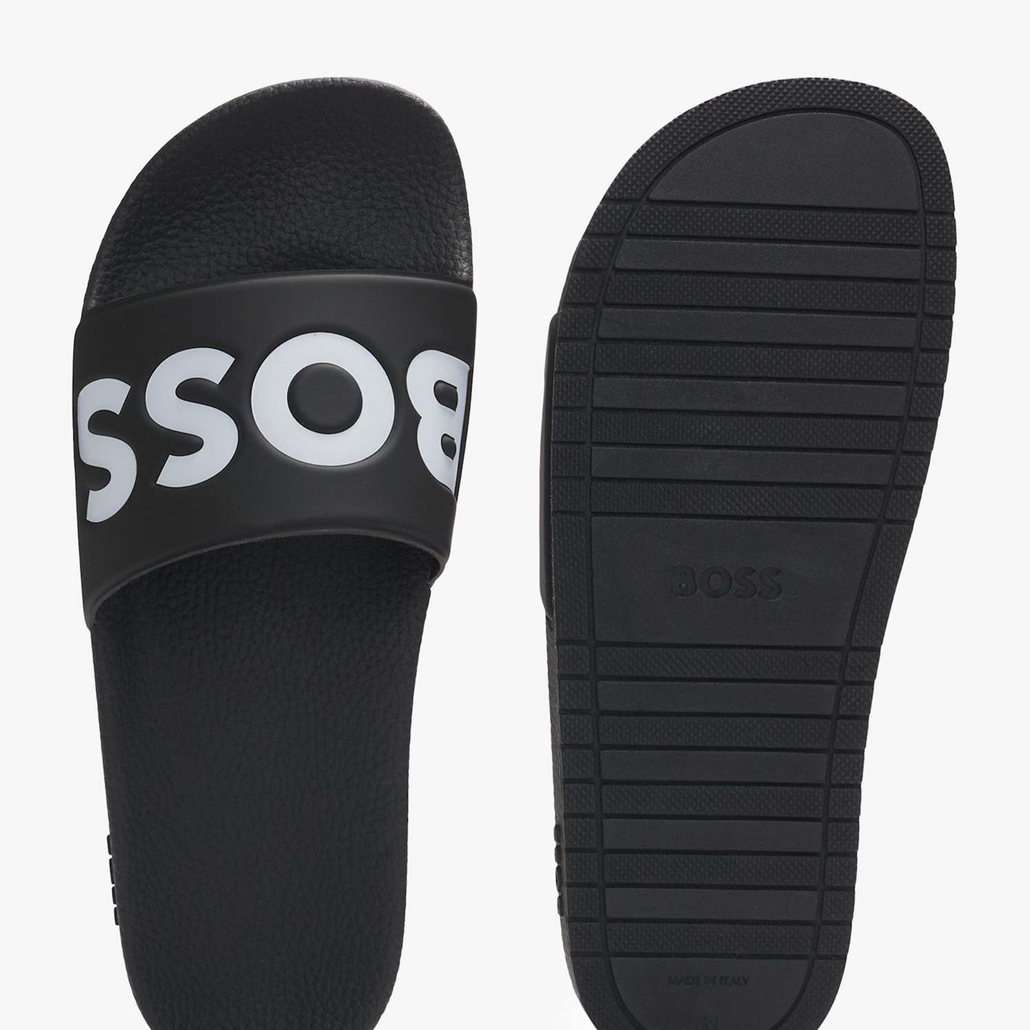 Boss Men's Logo Sliders - 11 - Black Mix - Available at M&S