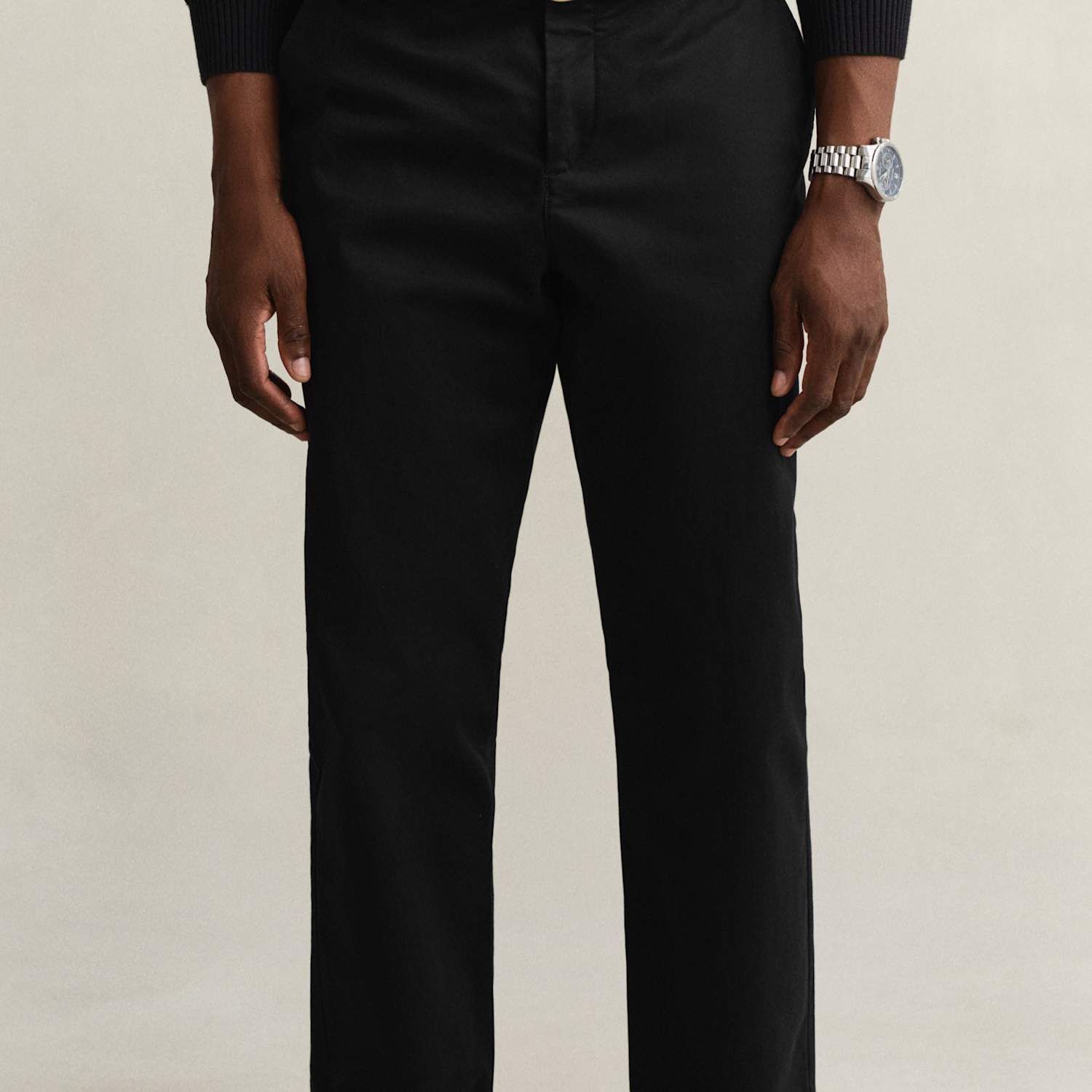 Gant Men's Regular Fit Twill Chinos - 32/30in - Black - Available at M&S