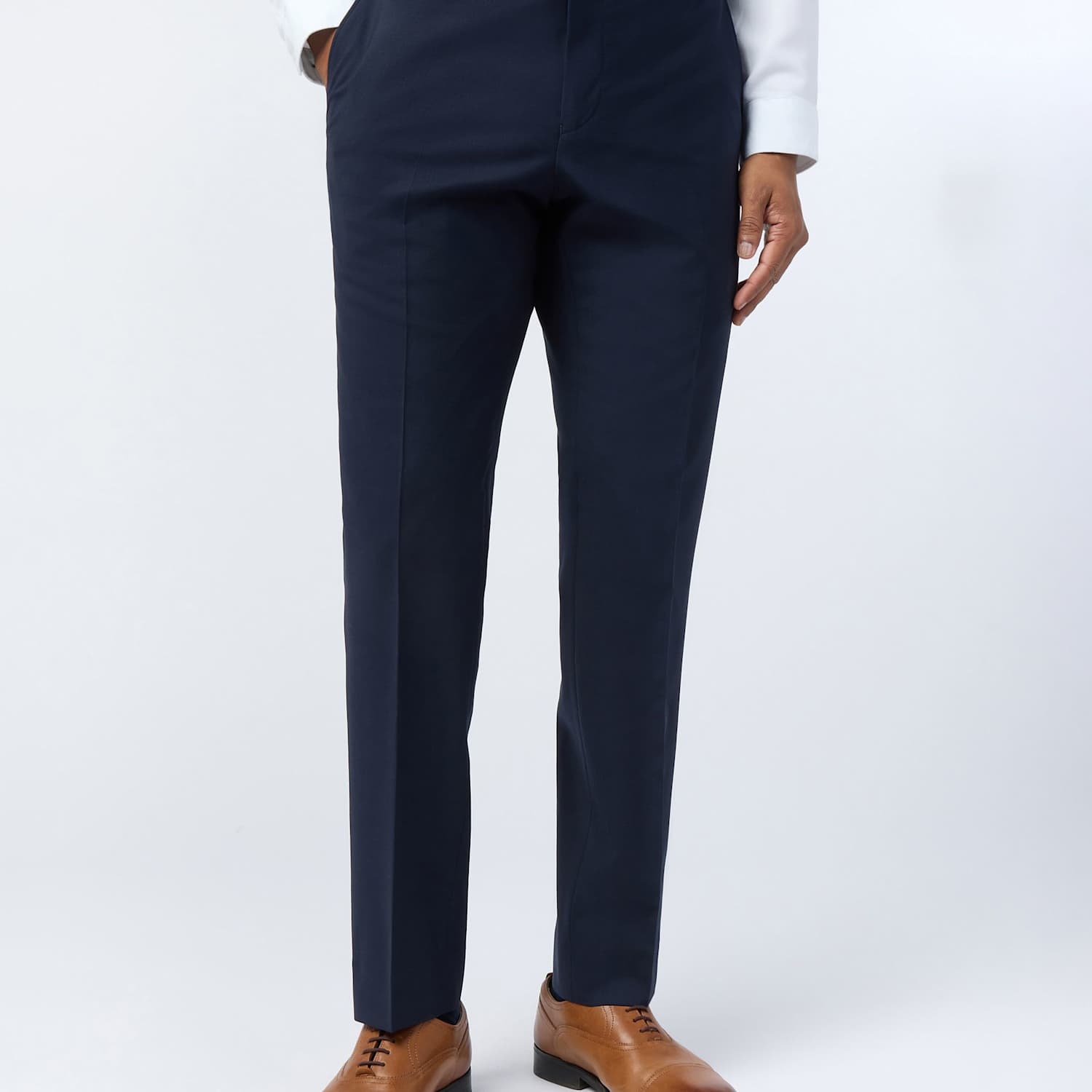 Ted Baker Men's Slim Fit Wool Rich Performance Trousers - 28 - Navy - Available at M&S