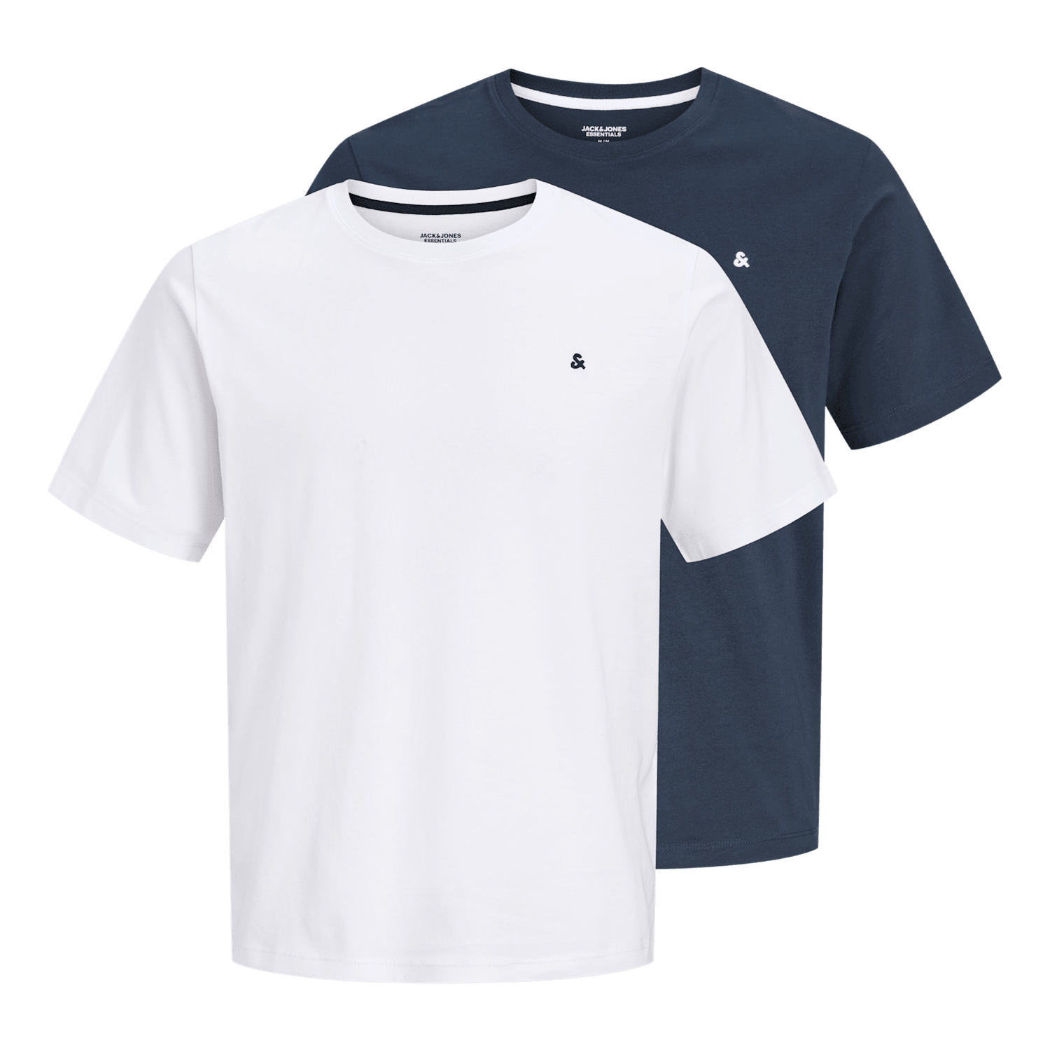 Jack & Jones Men's 2 Pack Pure Cotton Crew Neck T-Shirts - S - White Mix - Available at M&S