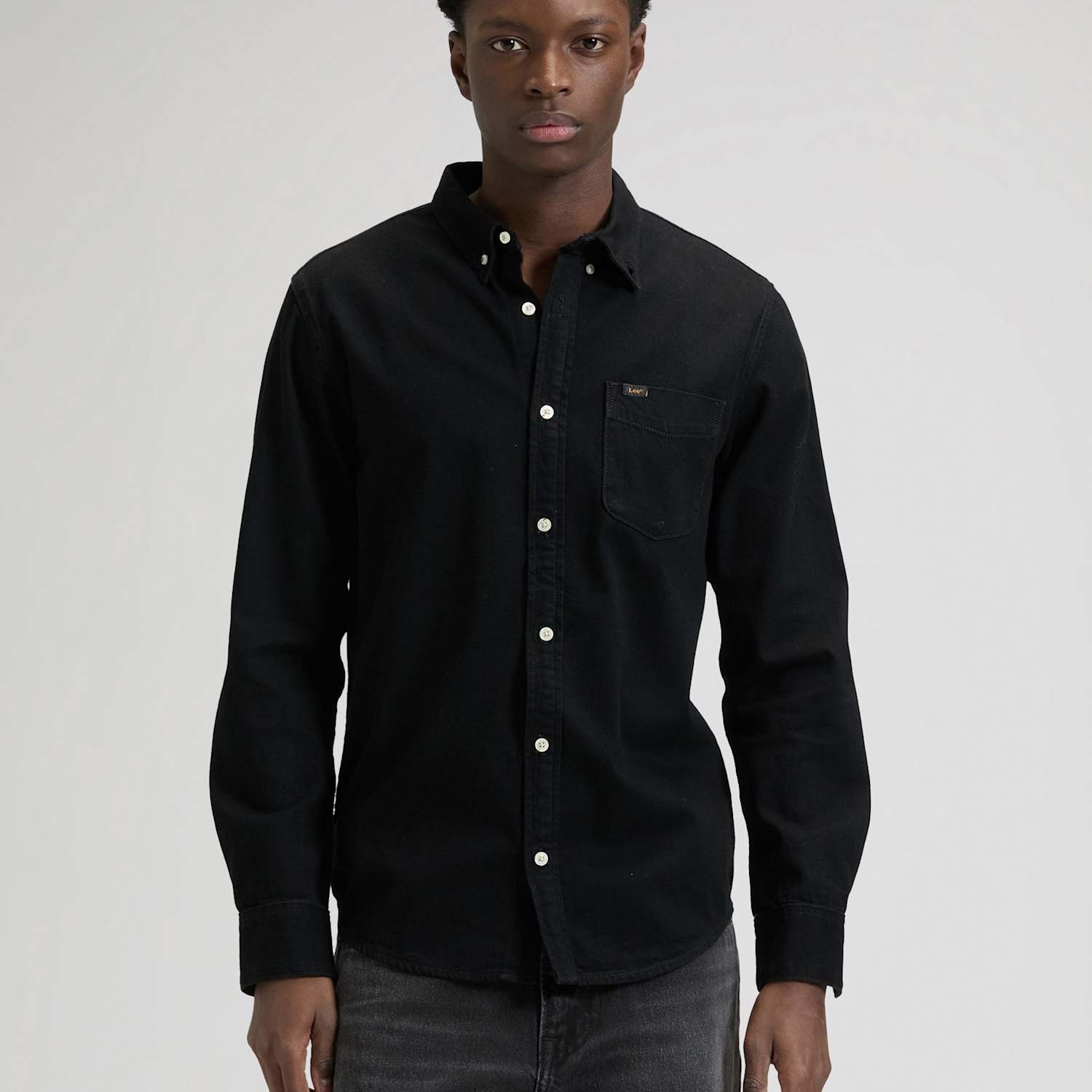 Lee Men's Regular Fit Denim Shirt - XL - Black - Available at M&S