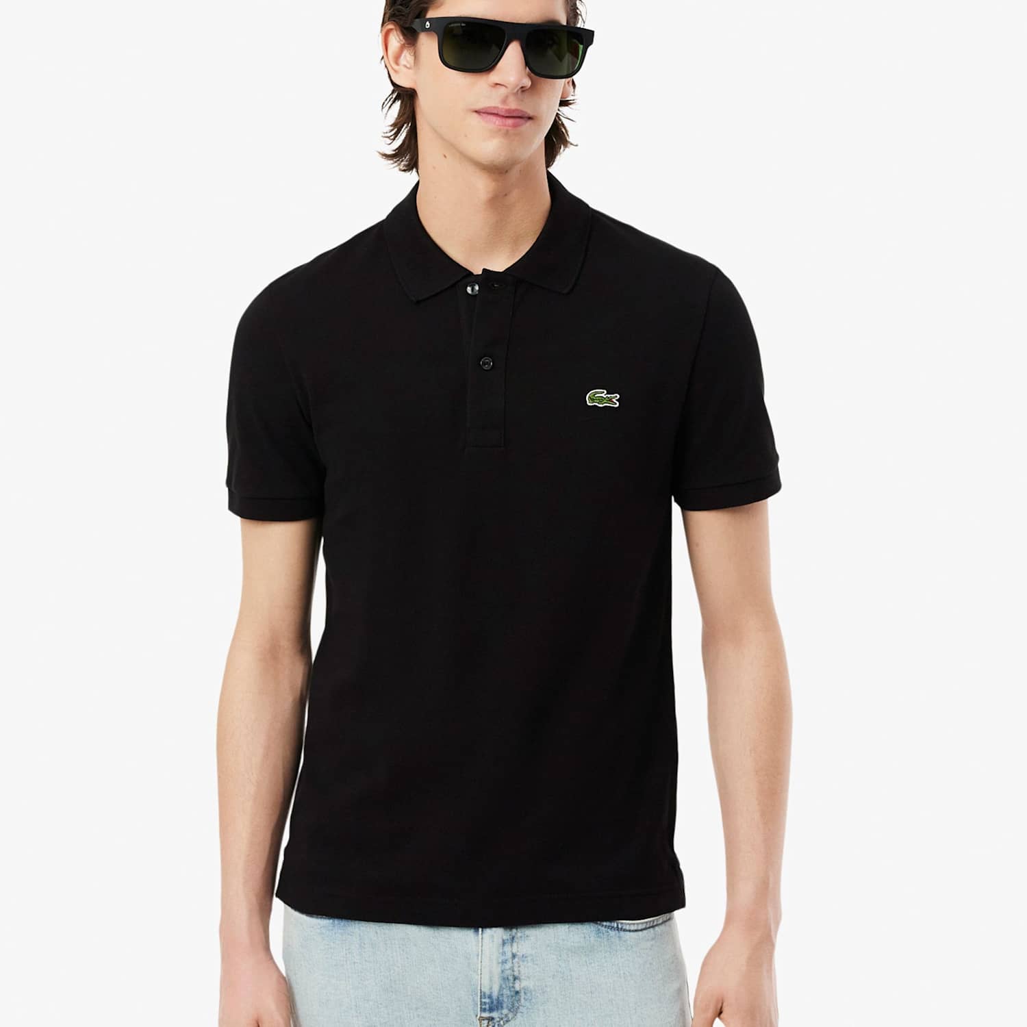 Lacoste Men's Pure Cotton Pique Polo Shirt - 2XL - Black - Available at M&S