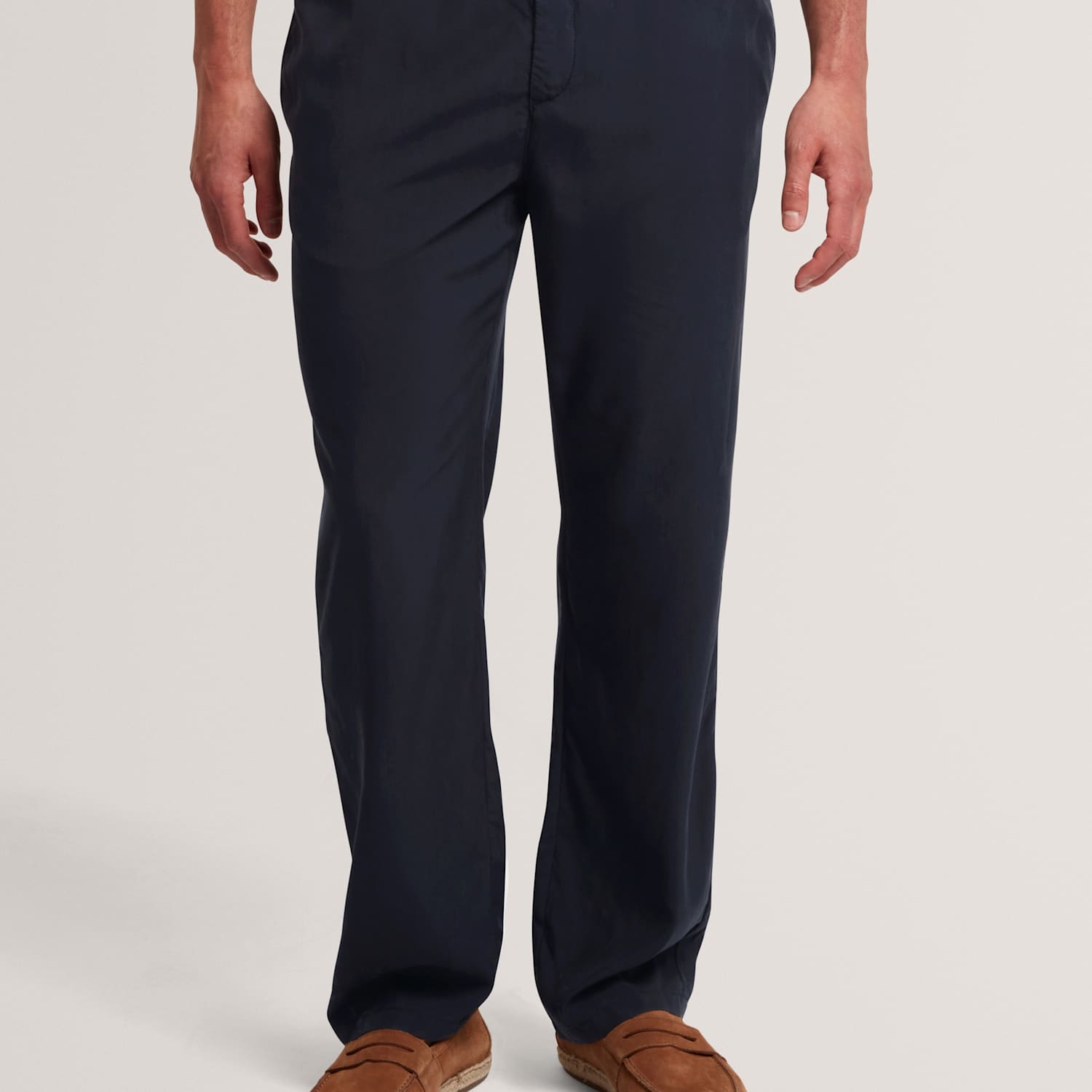 Ted Baker Men's Tapered Fit Elasticated Waist Trousers - 34 - Navy - Available at M&S