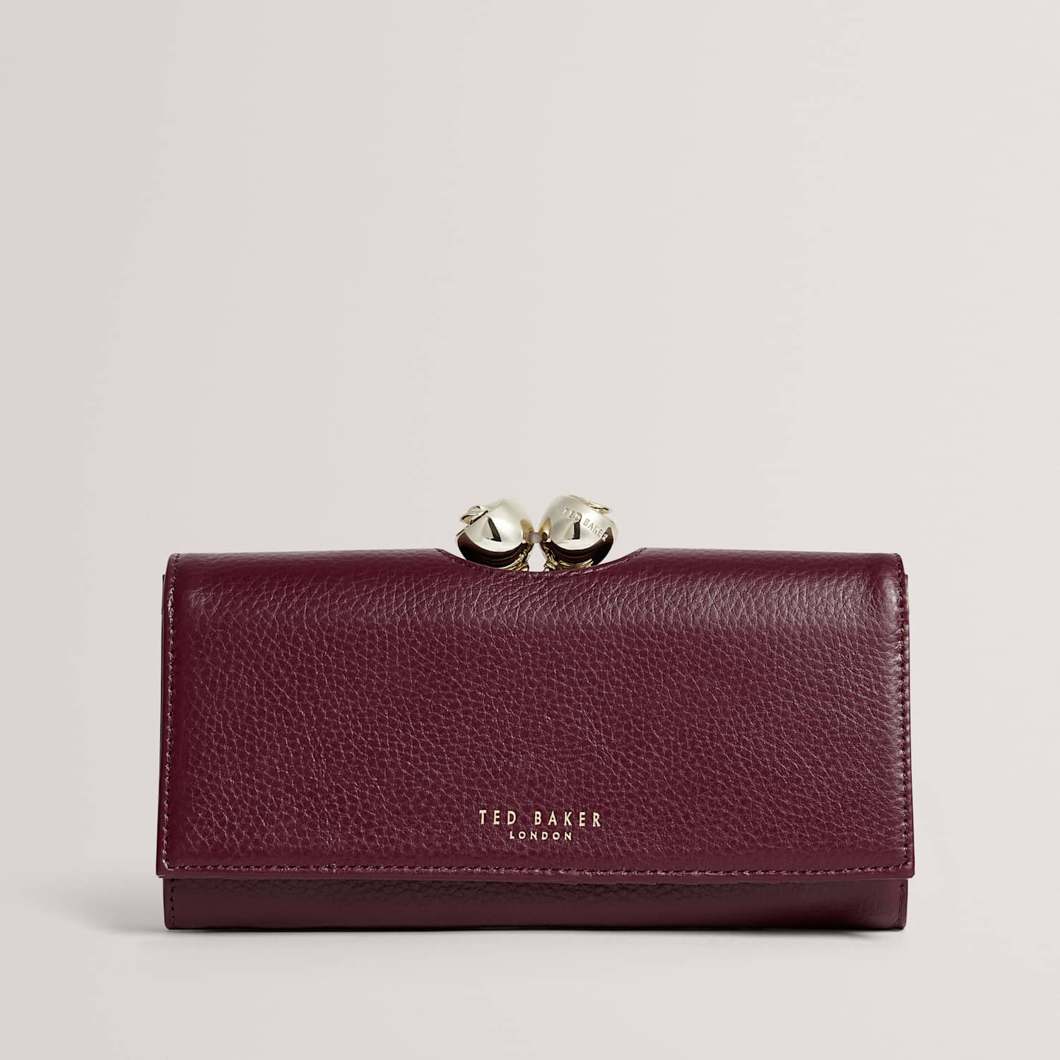 Ted Baker Women's Leather Large Purse - Dark Red - Available at M&S