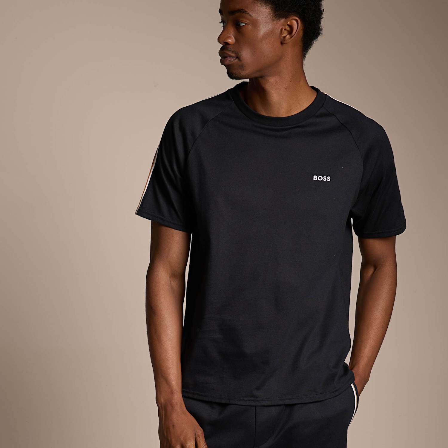 Boss Men's Iconic Pure Cotton Crew Neck T-Shirt - S - Black - Available at M&S