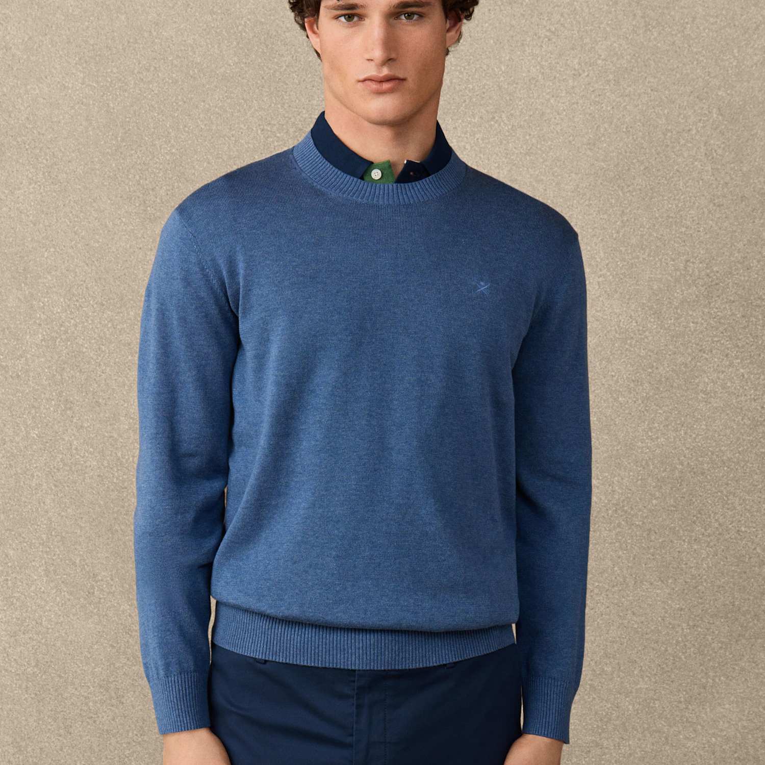 Hackett Men's Pure Cotton Crew Neck Sweatshirt - L - Blue - Available at M&S