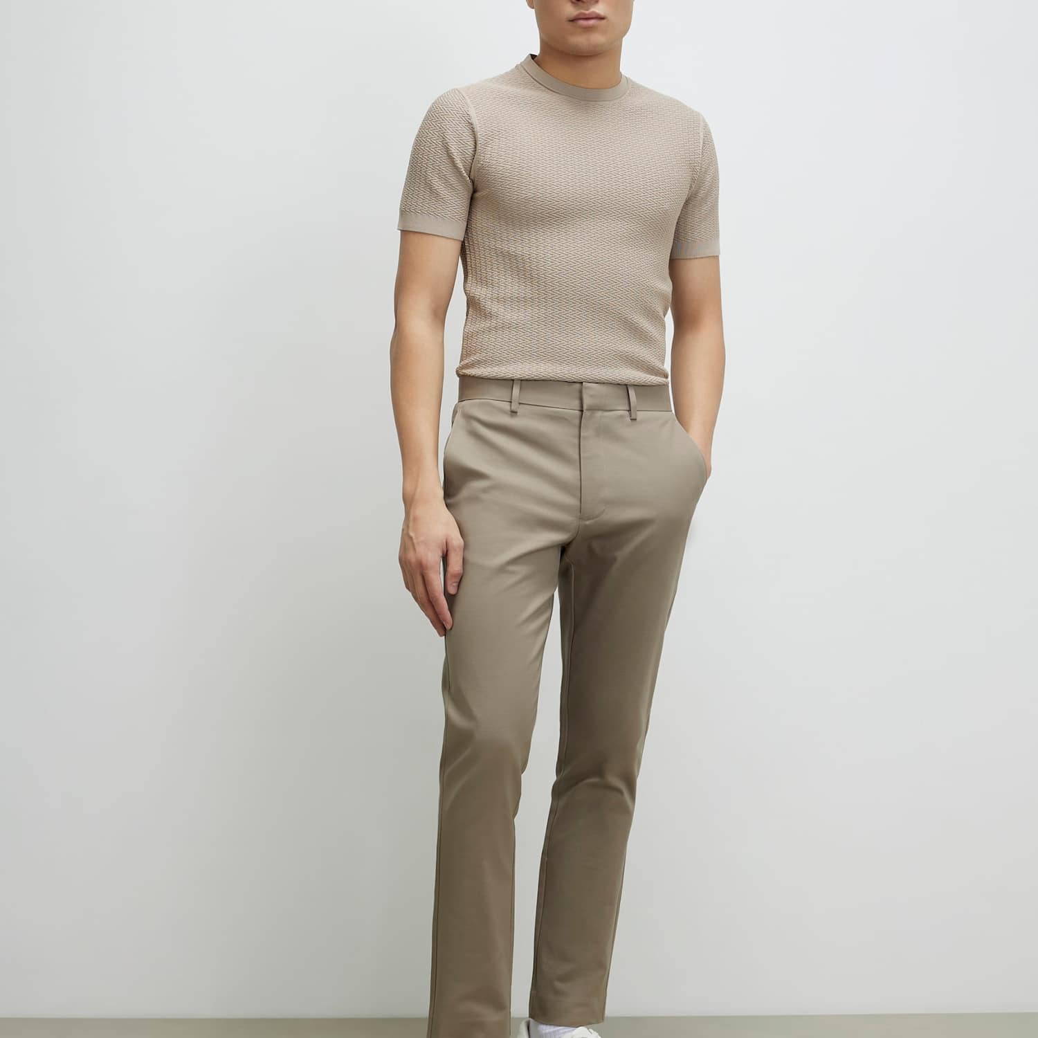 River Island Men's Slim Fit Stretch Chinos - 30 - Beige - Available at M&S