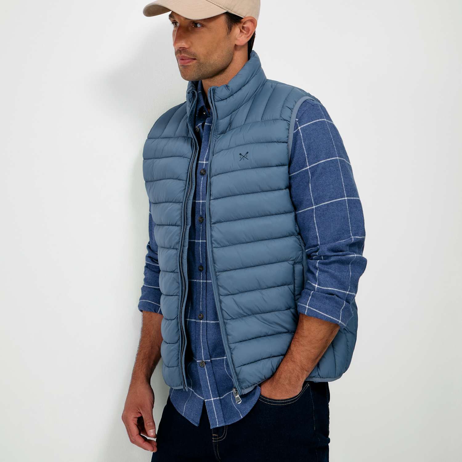 Crew Clothing Men's Padded Gilet - M - Air Force Blue - Available at M&S