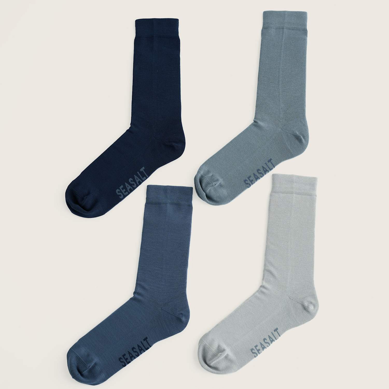 Seasalt Cornwall Men's 4 Pack Smart Socks - Blue Mix - Available at M&S