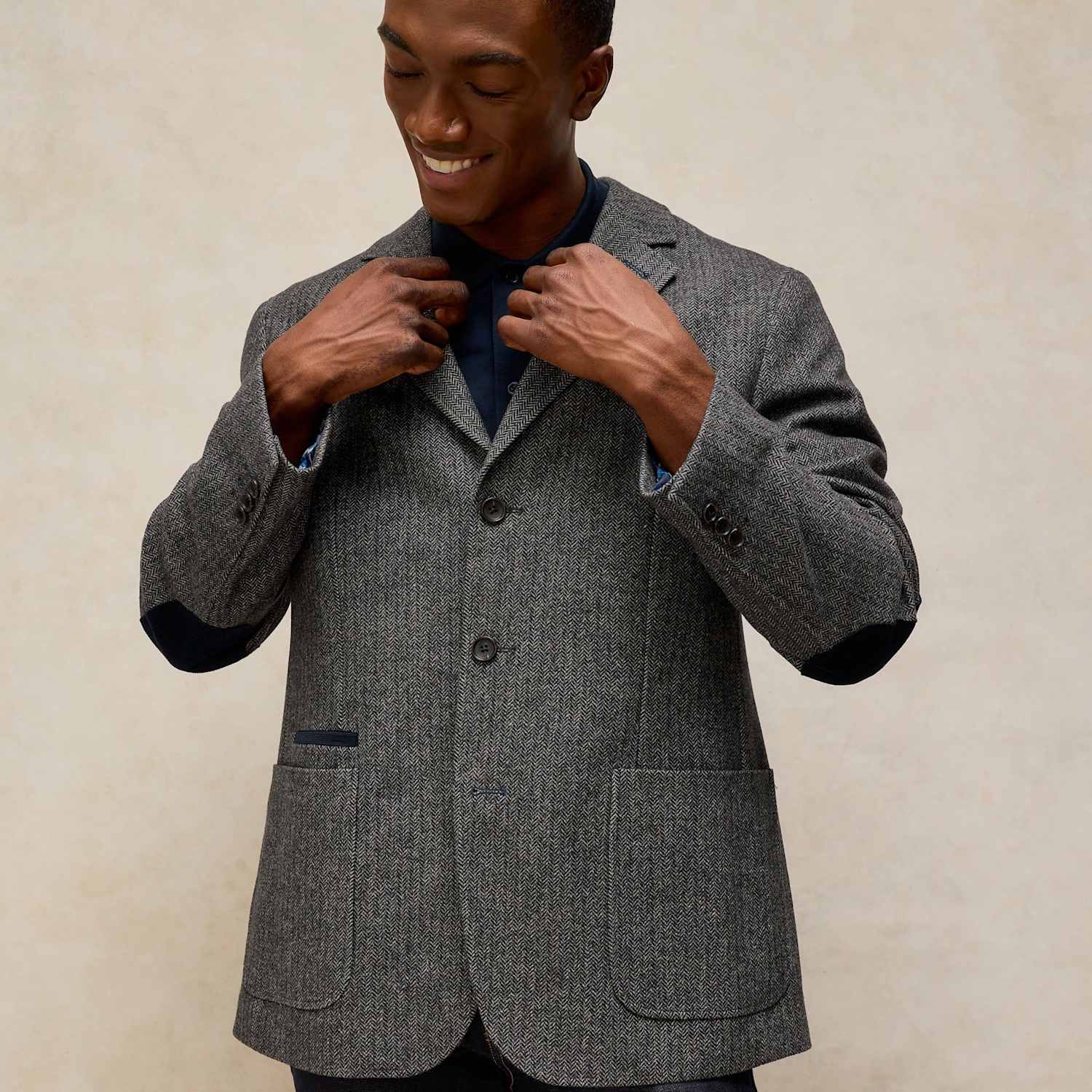 White Stuff Men's Wool Blend Blazer - 40 - Grey Mix - Available at M&S