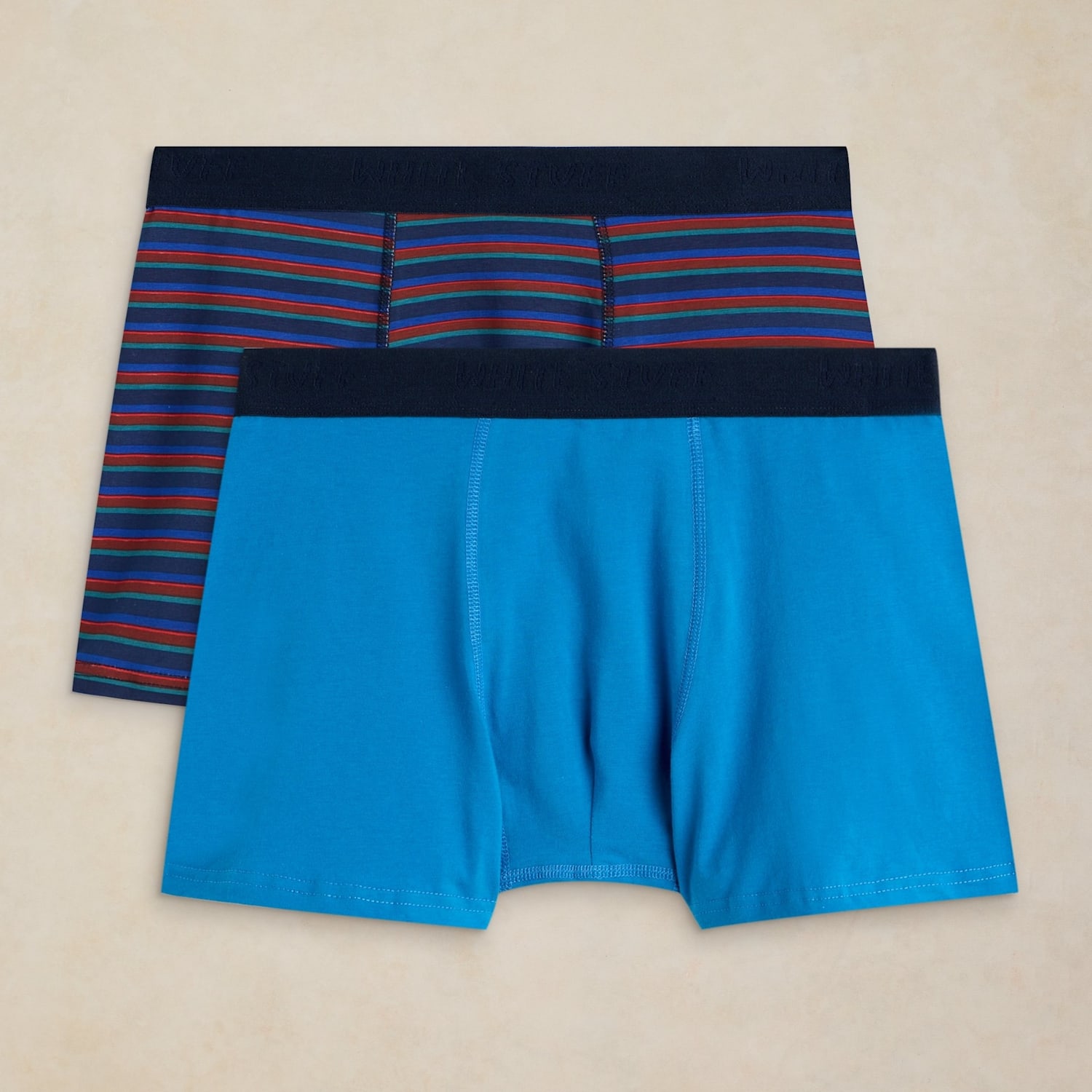 White Stuff Men's 2 Pack Cotton Rich Printed Boxers - L - Red - Available at M&S