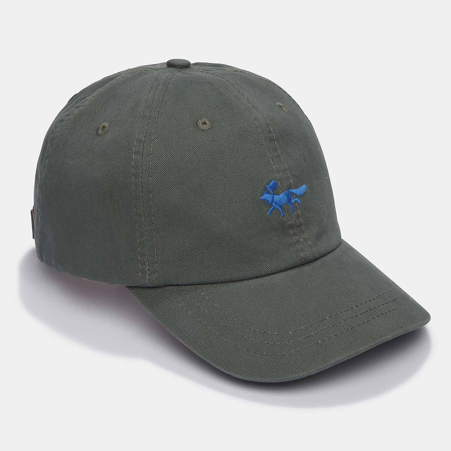 Aubin Men's Pure Cotton Embroidered Flat Cap - Khaki - Available at M&S