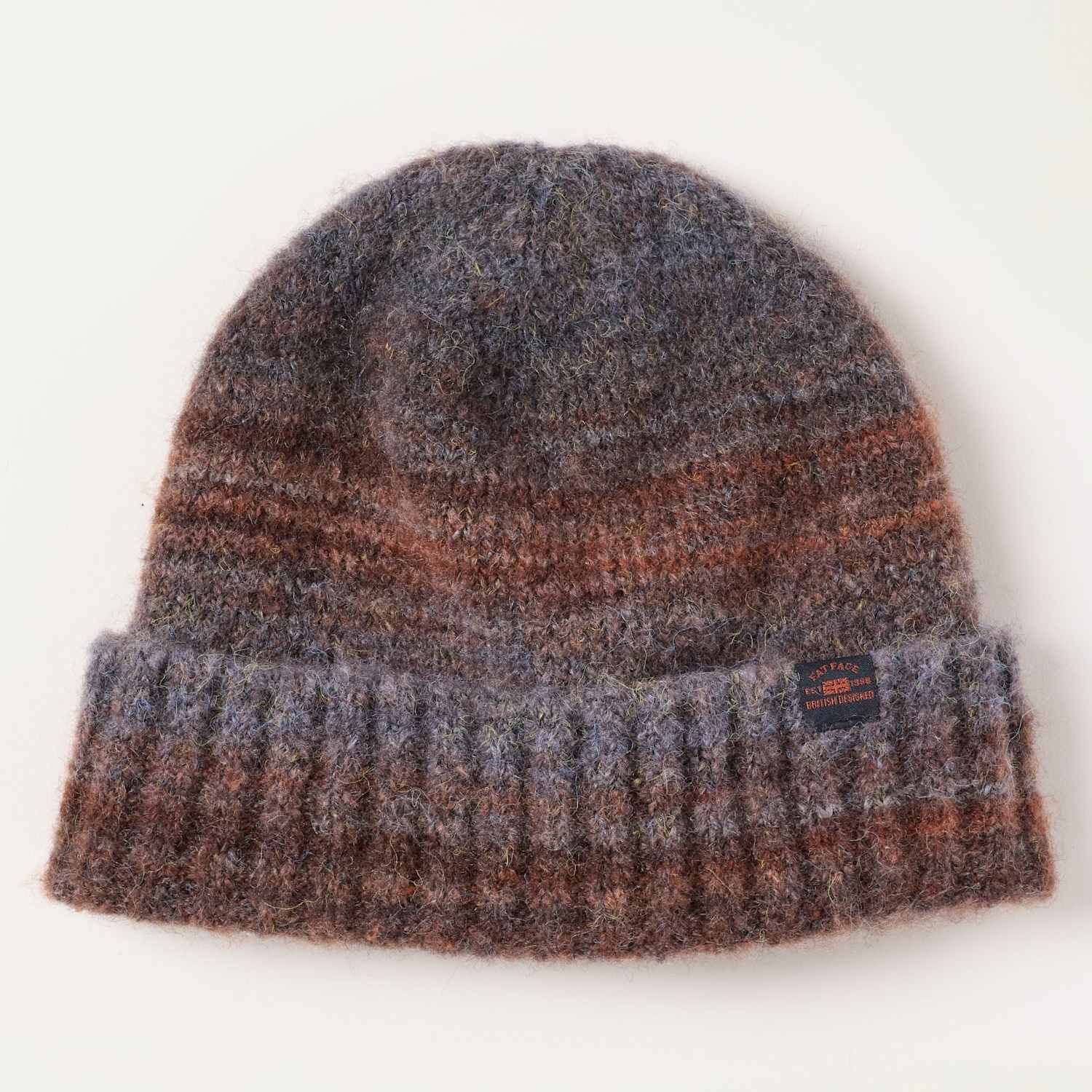 Fatface Men's Ombre Beanie Hat with Wool - Orange Mix - Available at M&S