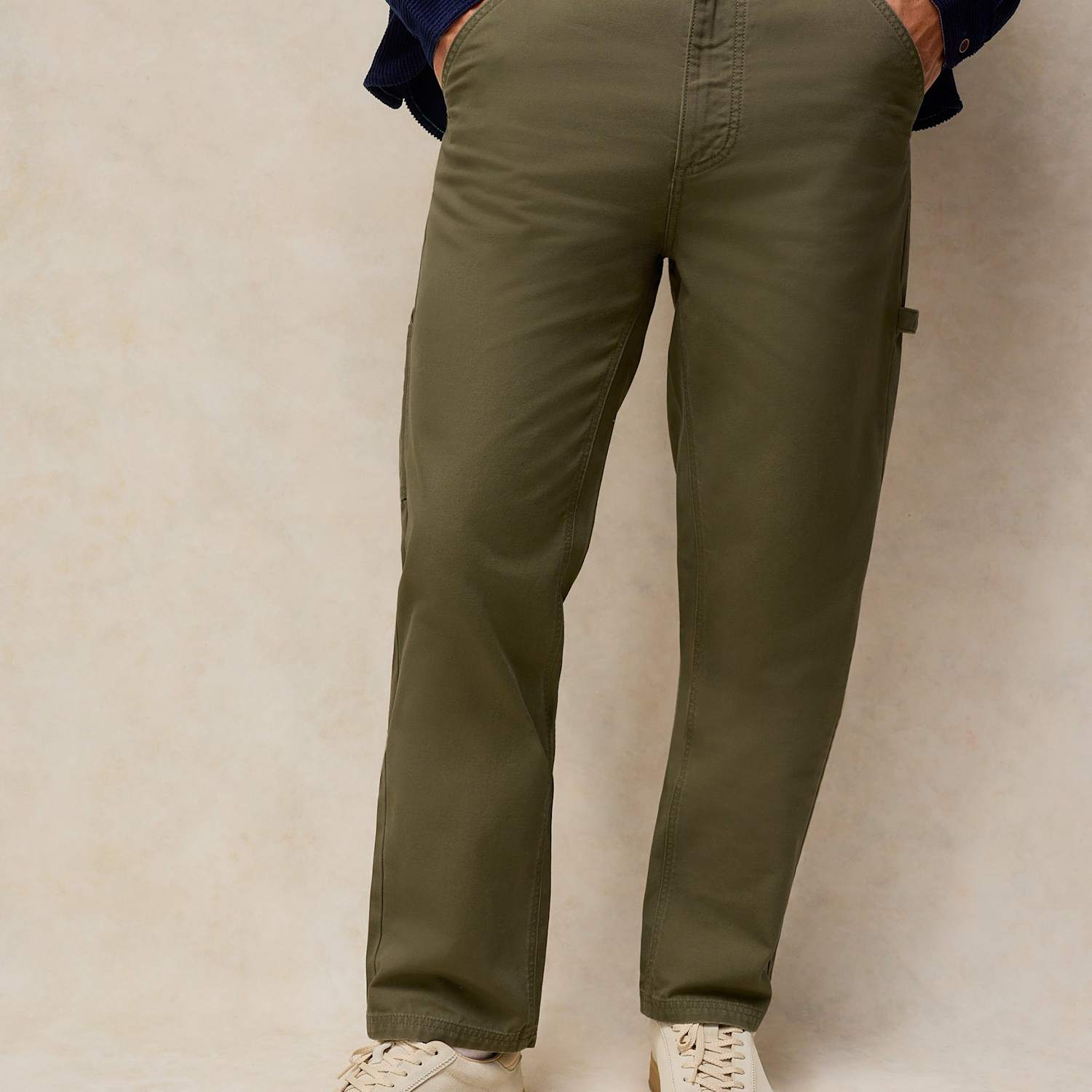 White Stuff Men's Work Ready Cotton Carpenter Trousers - 32 - Khaki - Available at M&S