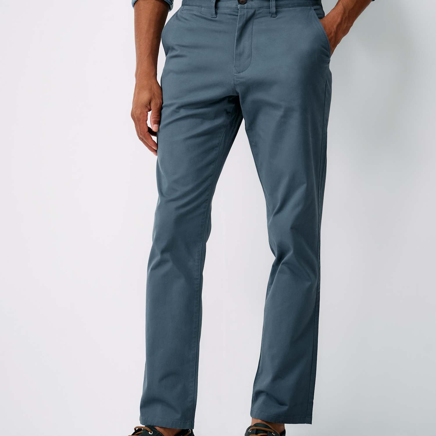Crew Clothing Men's Slim Fit Cotton Rich Chinos With Stretch - 32 - Duck Egg - Available at M&S