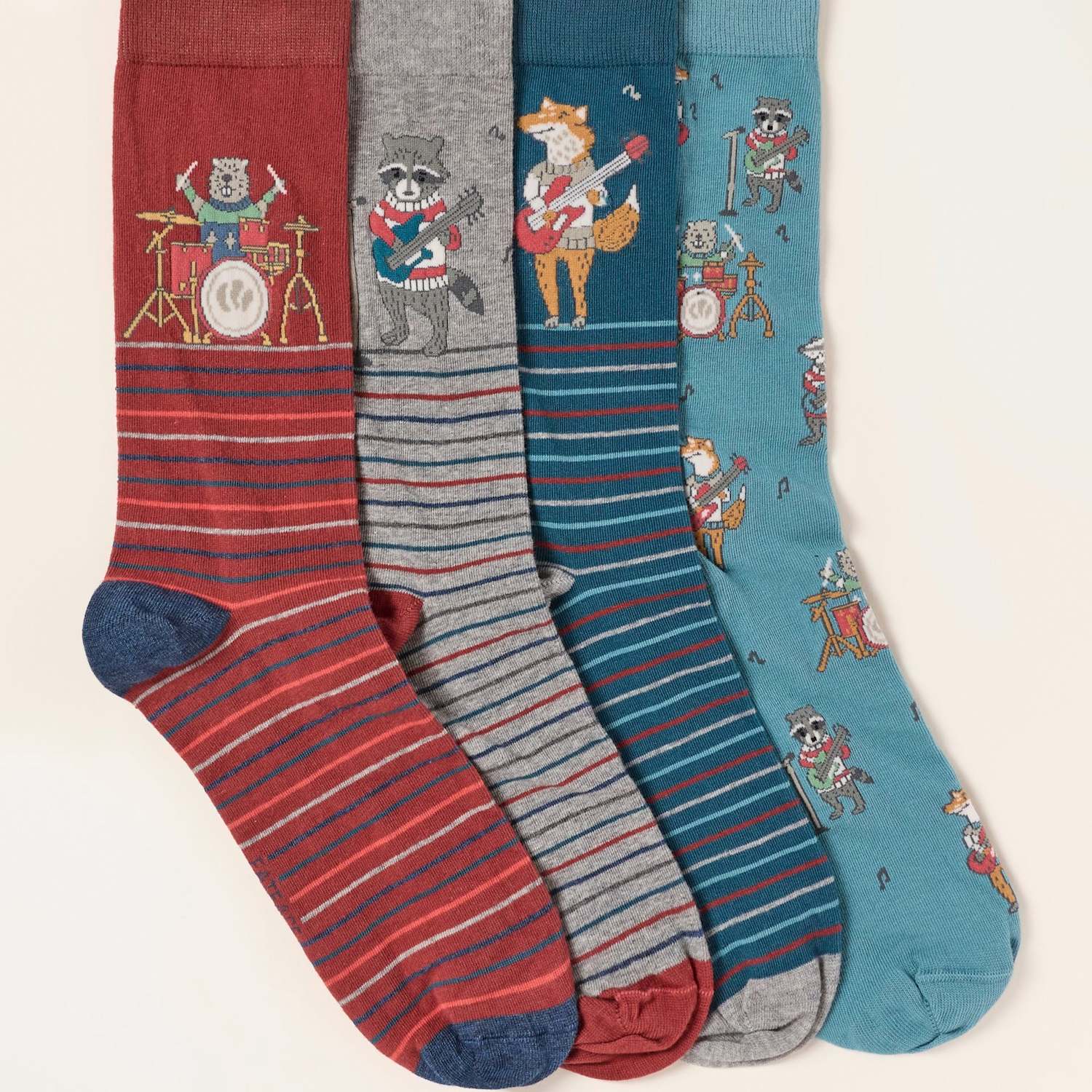 Fatface Men's 4 Pack Novelty Cotton Rich Socks - Multi - Available at M&S