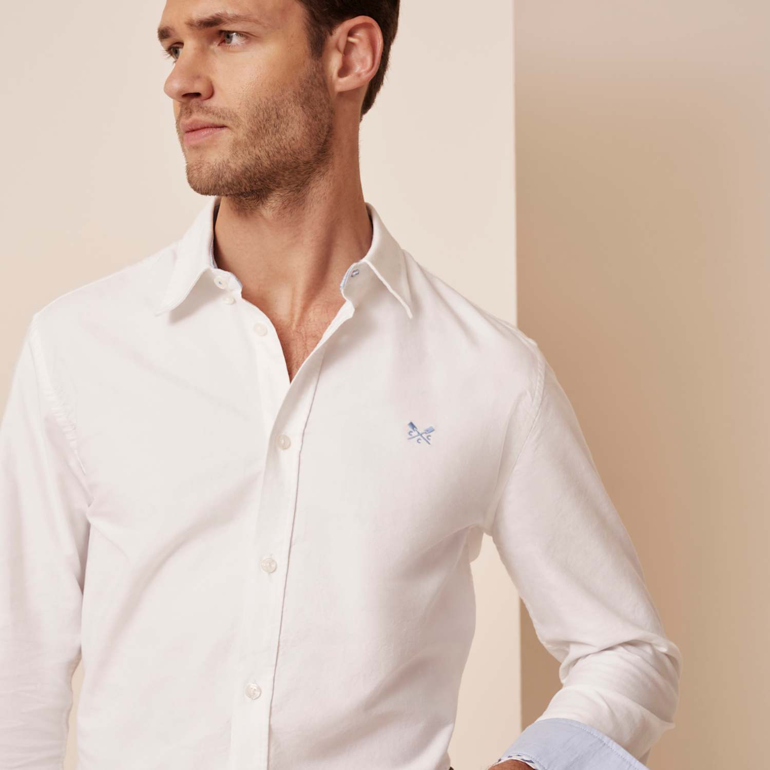 Crew Clothing Men's Pure Cotton Oxford Shirt - S - White - Available at M&S