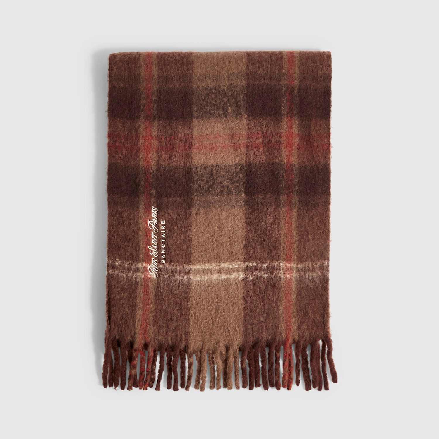 River Island Men's Checked Soft Scarf - Brown Mix - Available at M&S