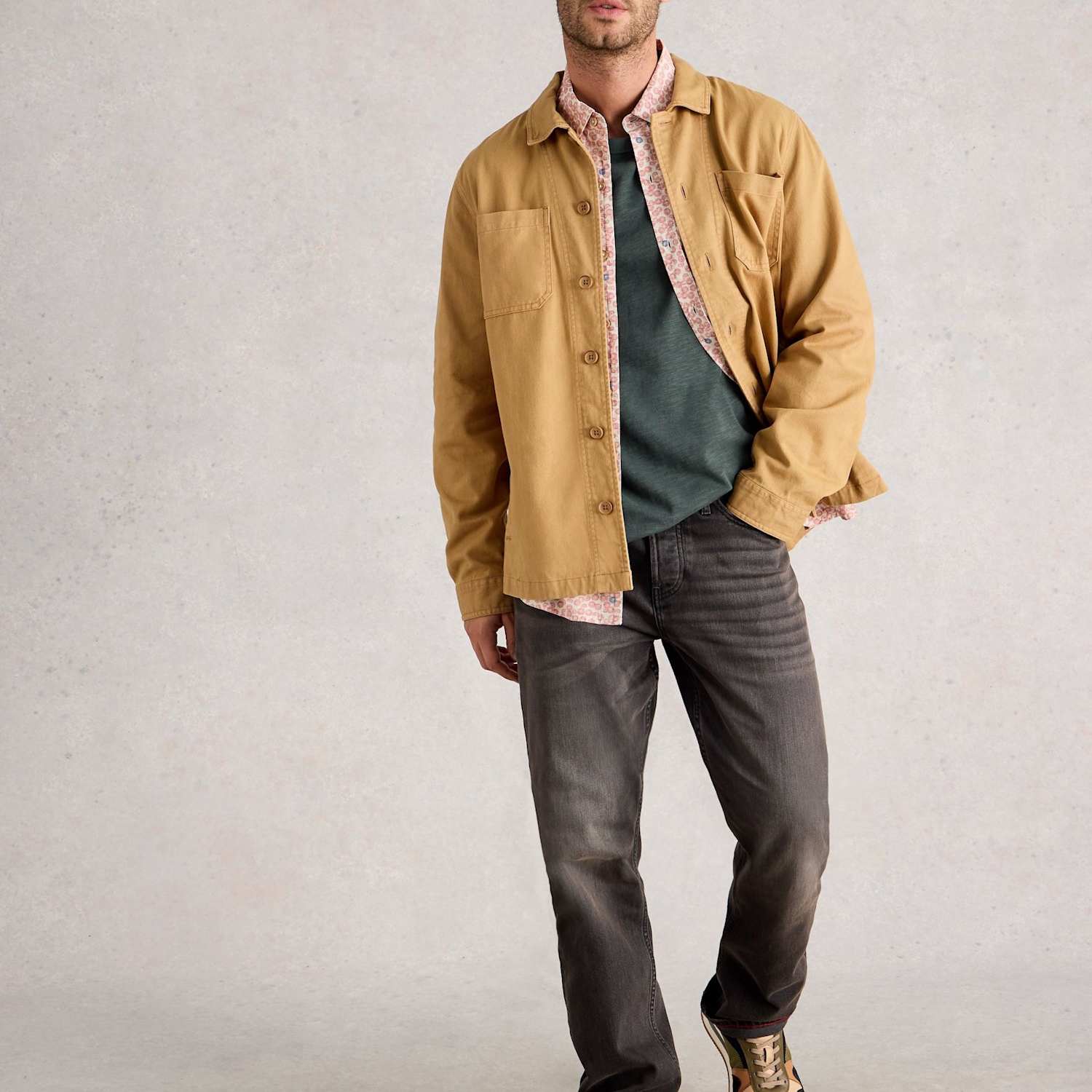 White Stuff Men's Pure Cotton Workwear Jacket - 2XL - Tan - Available at M&S