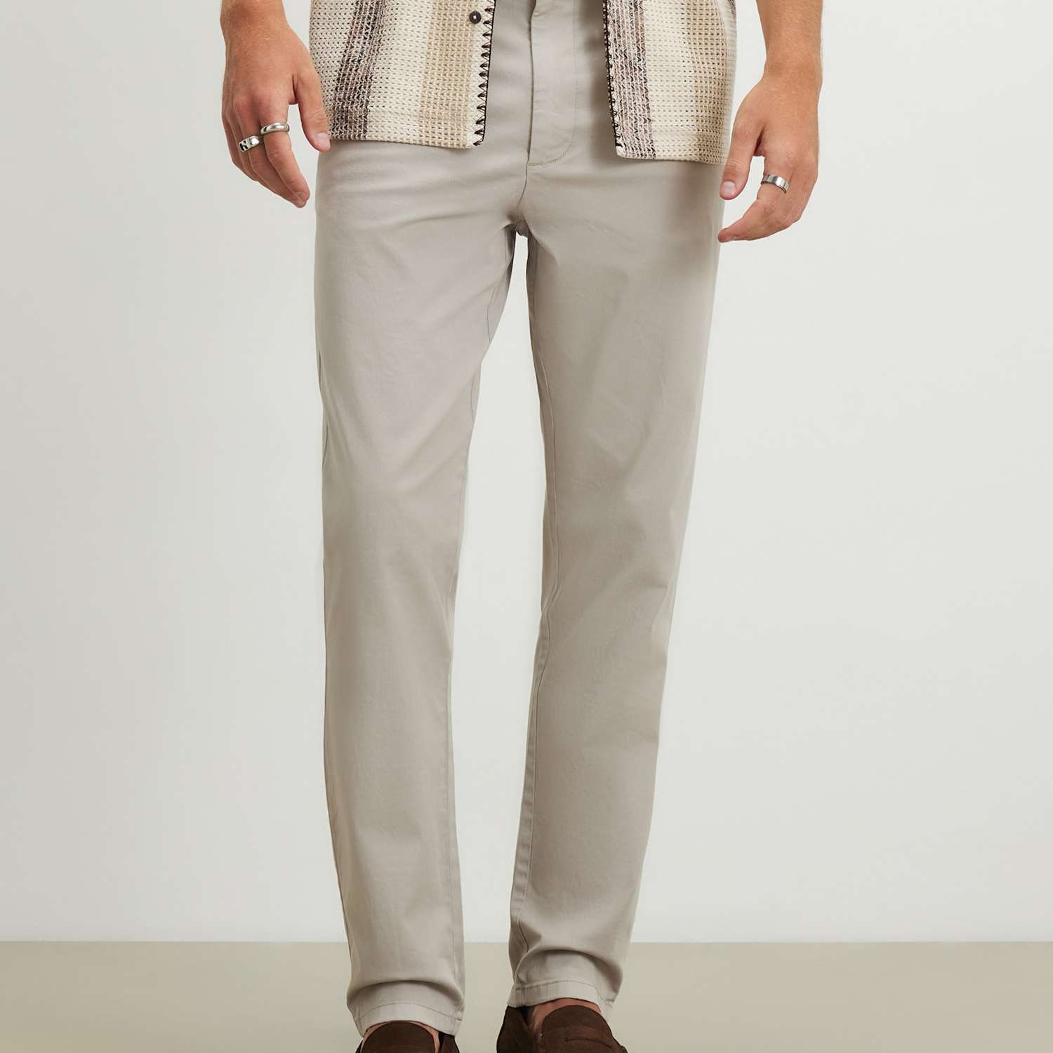 River Island Men's Skinny Fit Chinos - 34 - Grey - Available at M&S