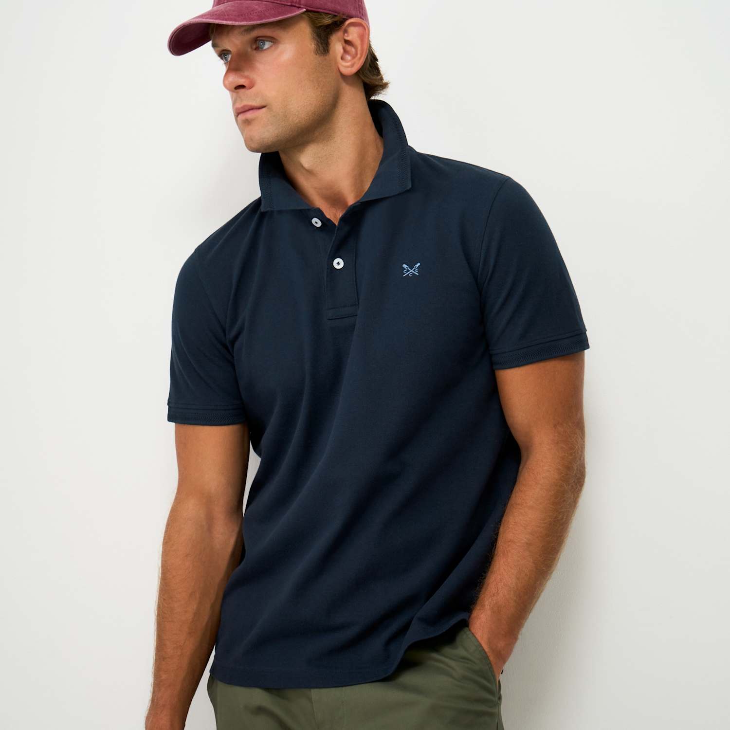 Crew Clothing Men's Pure Cotton Pique Polo Shirt - S - Dark Navy - Available at M&S