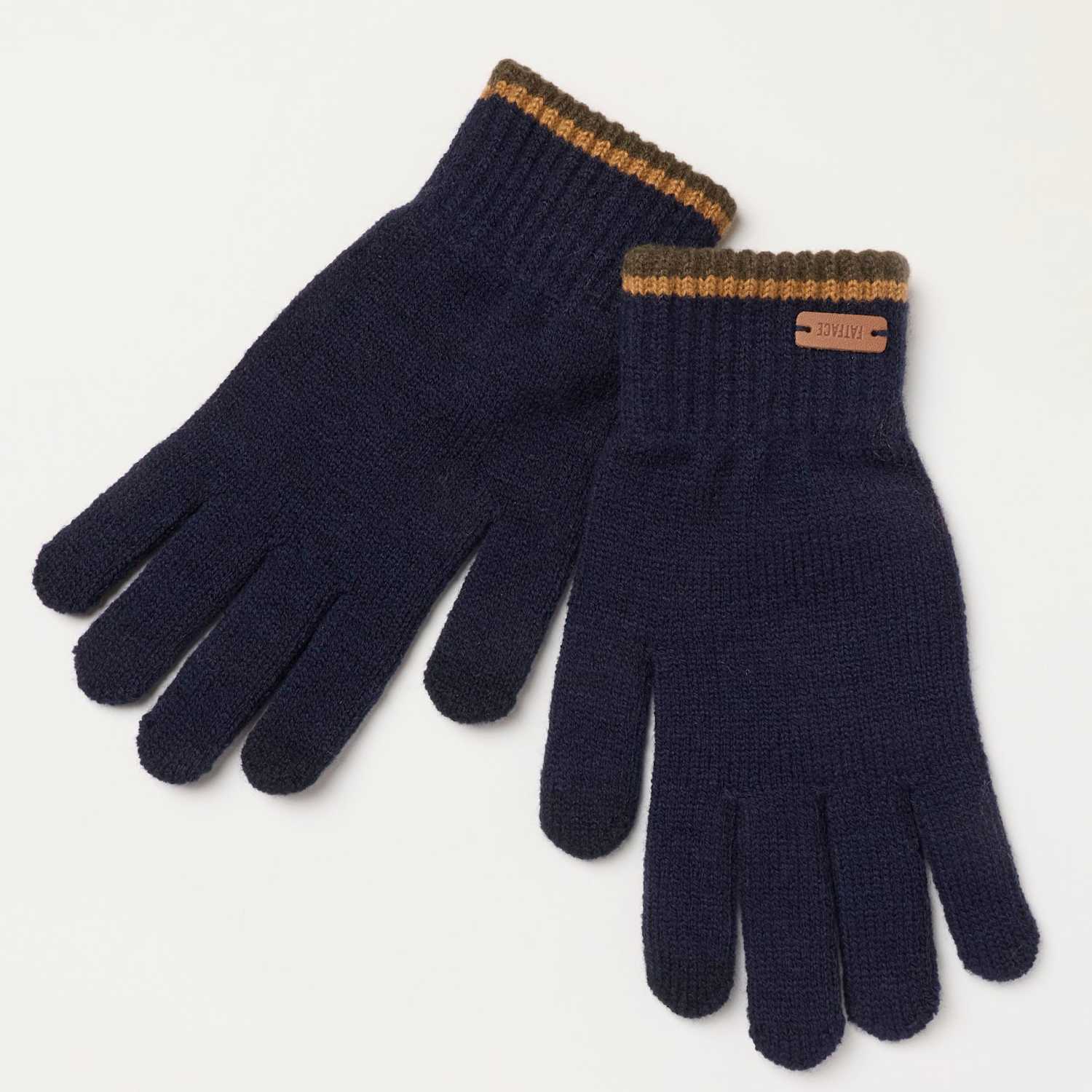 Fatface Men's Textured Gloves - Navy Mix - Available at M&S