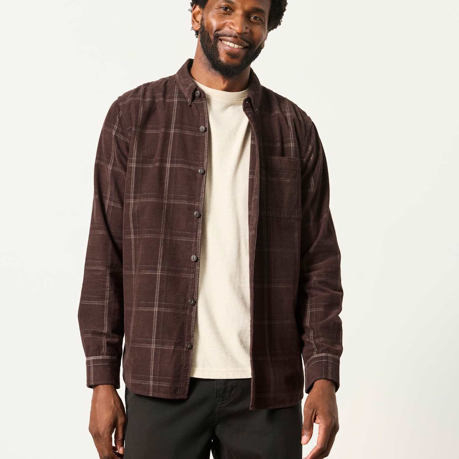 Fatface Men's Regular Fit Corduroy Shirt - 2XL - Brown Mix - Available at M&S