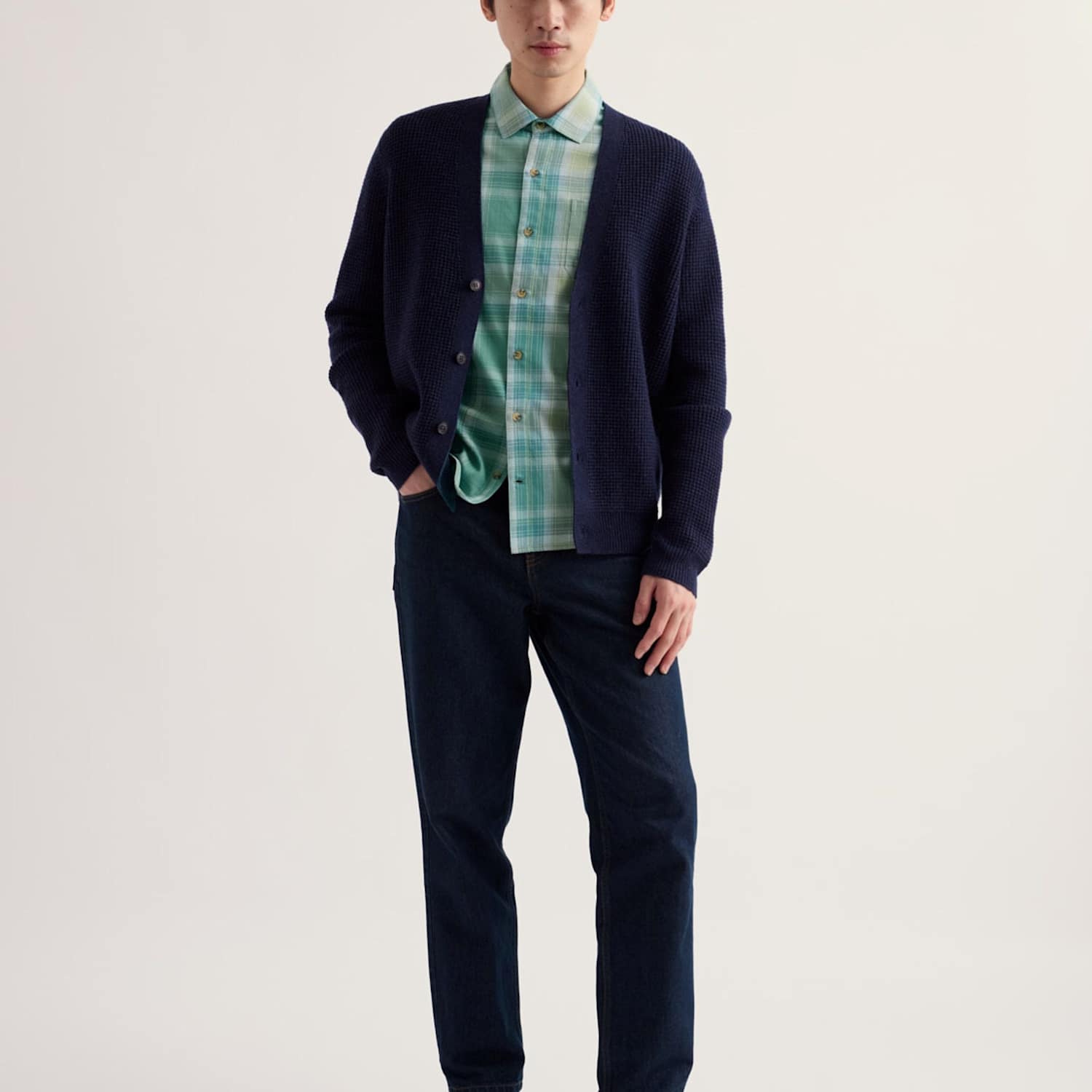 Seasalt Cornwall Men's Pure Cotton Flannel Shirt - 2XL - Blue Mix - Available at M&S