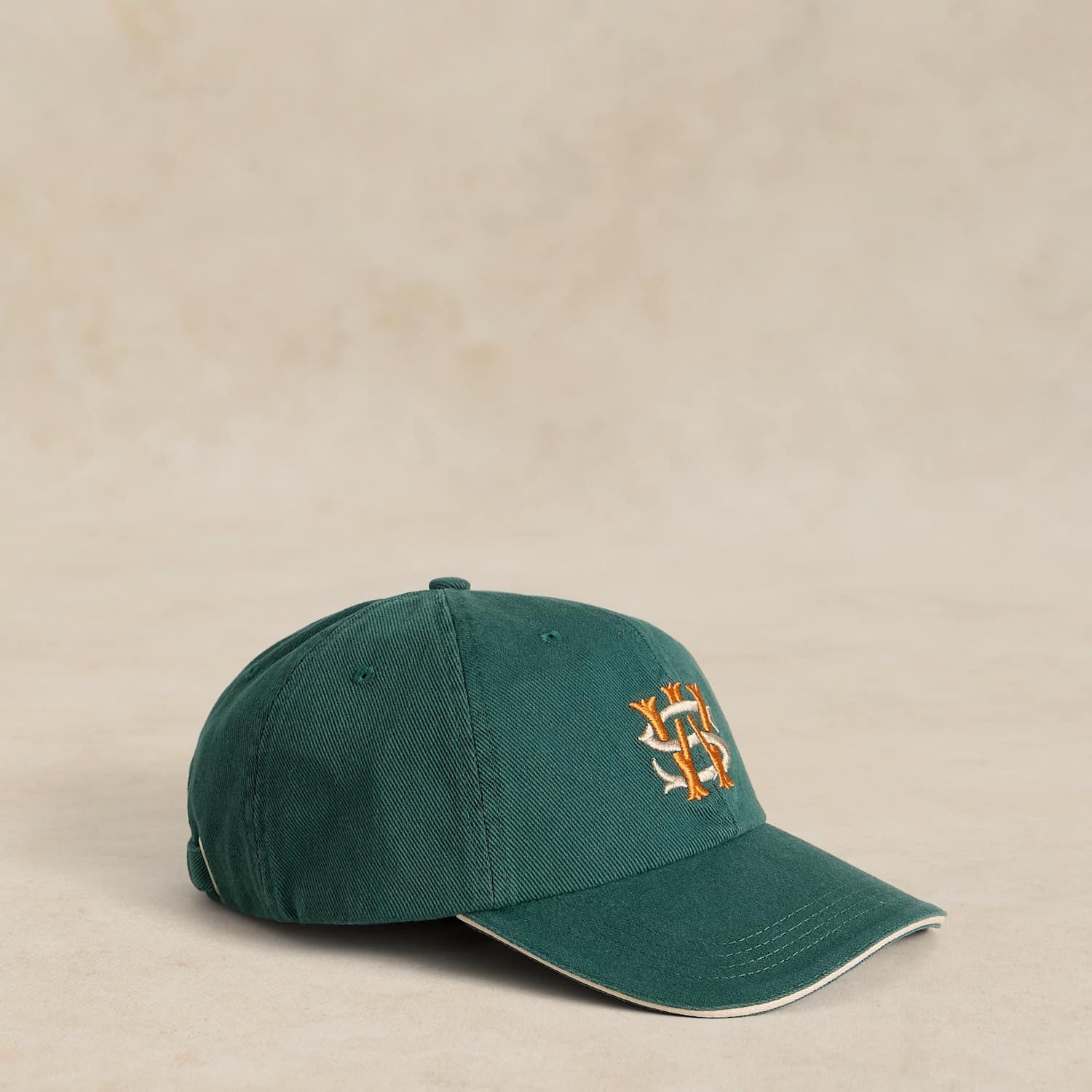 White Stuff Men's Pure Cotton Embroidered Baseball Cap - Green Mix - Available at M&S