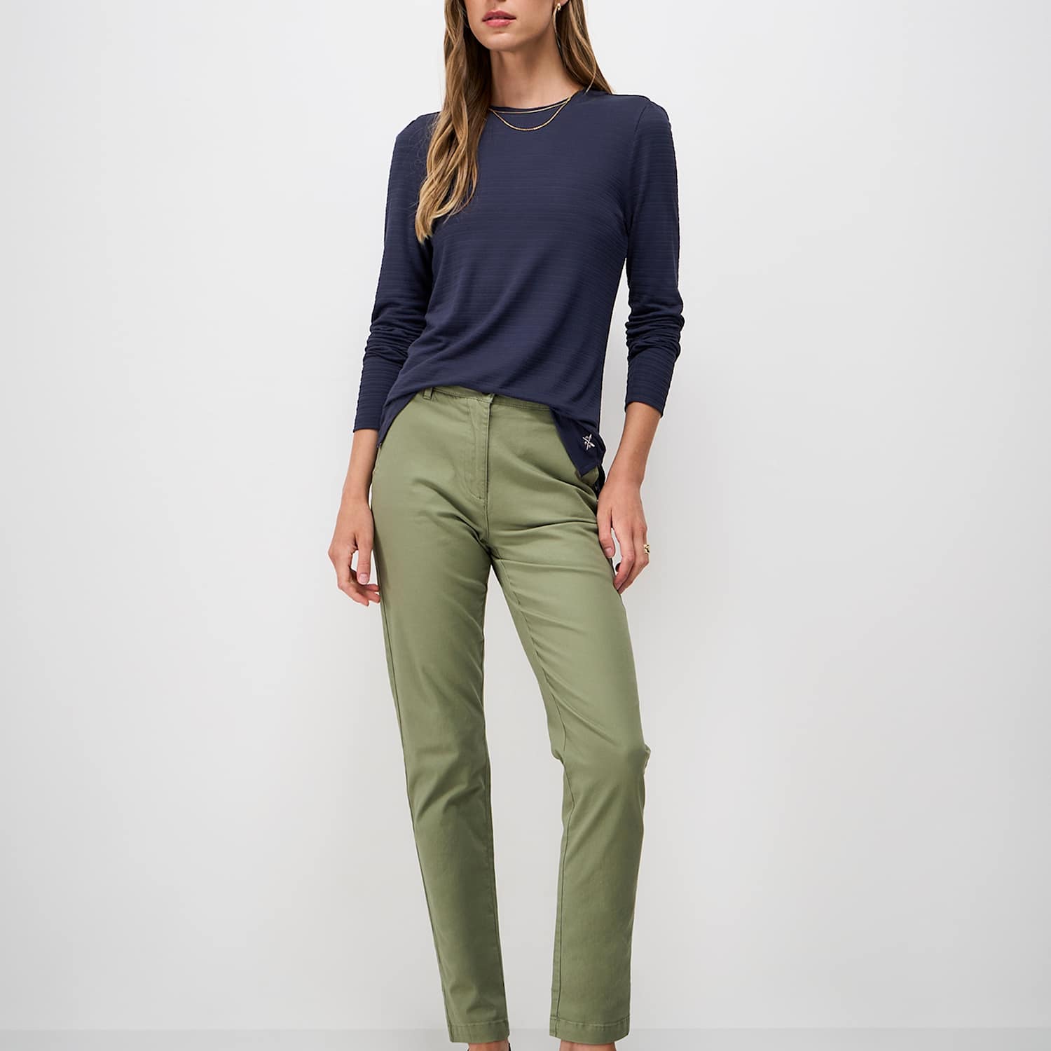 Crew Clothing Women's Textured Striped Top - 16 - Navy - Available at M&S