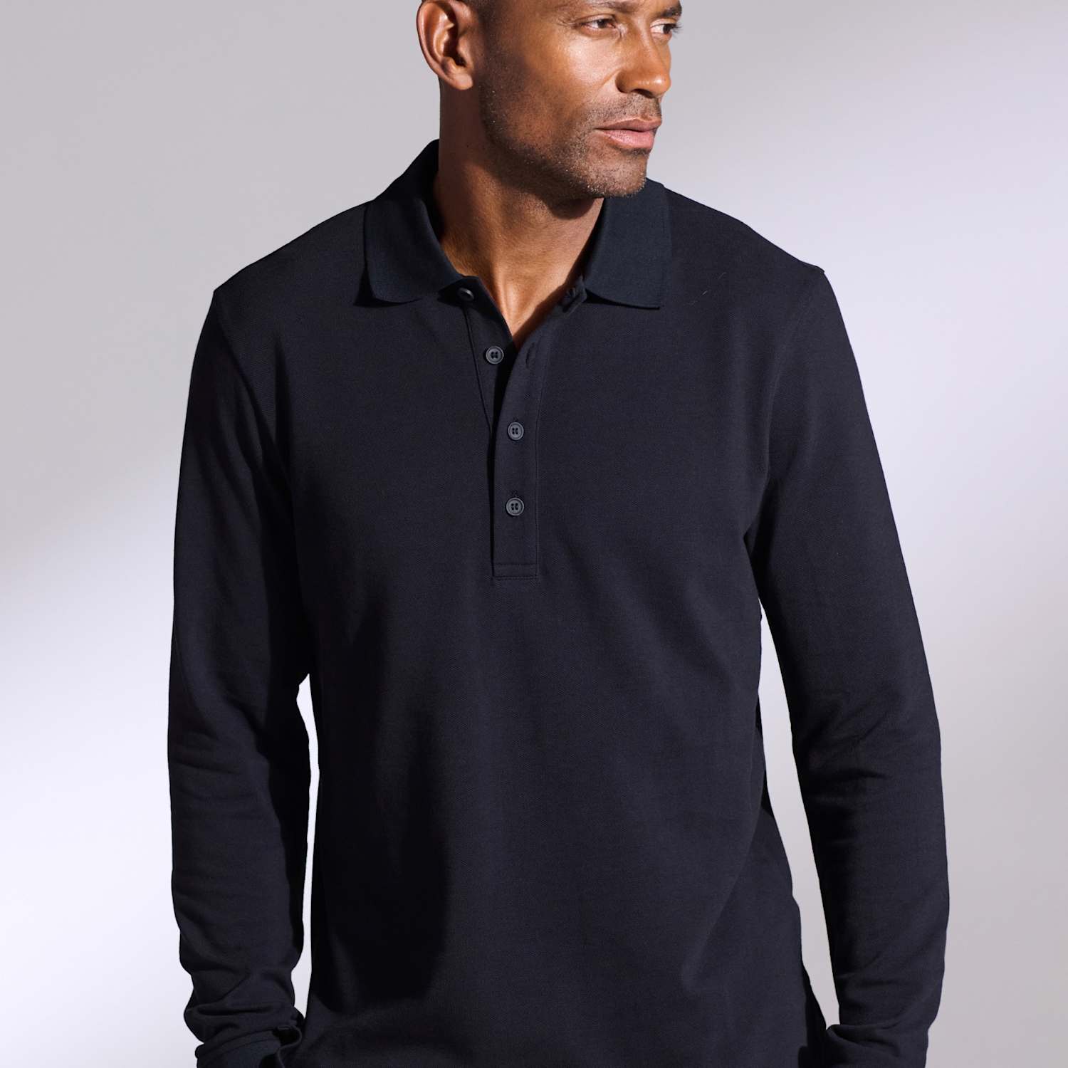 David Gandy Wellwear Men's Pure Cotton Polo Shirt - M - Black - Available at M&S