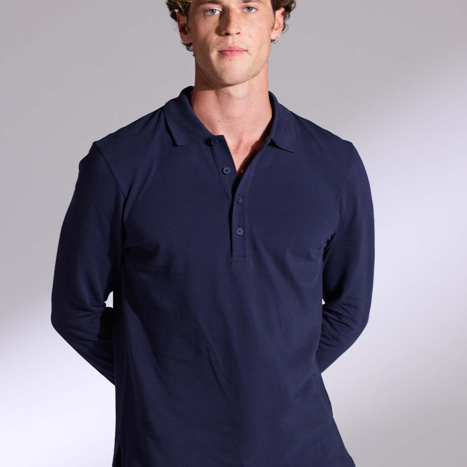 David Gandy Wellwear Men's Pure Cotton Polo Shirt - S - Navy - Available at M&S
