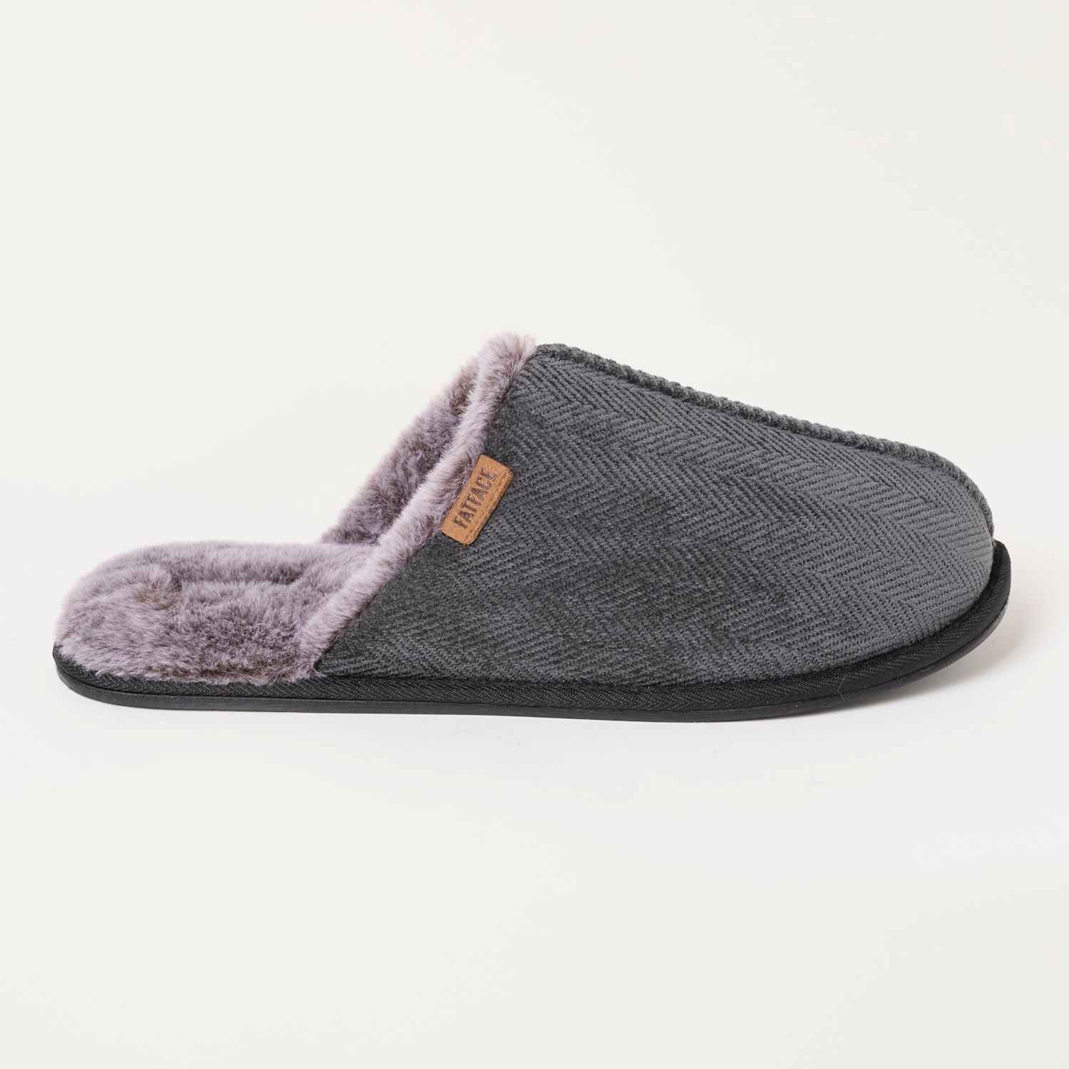 Fatface Men's Herringbone Mule Slippers - L - Blue Mix - Available at M&S