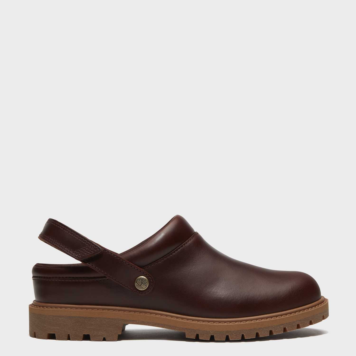 Timberland Women's Convertible Backstrap Leather Clog Mules - 7 - Burgundy