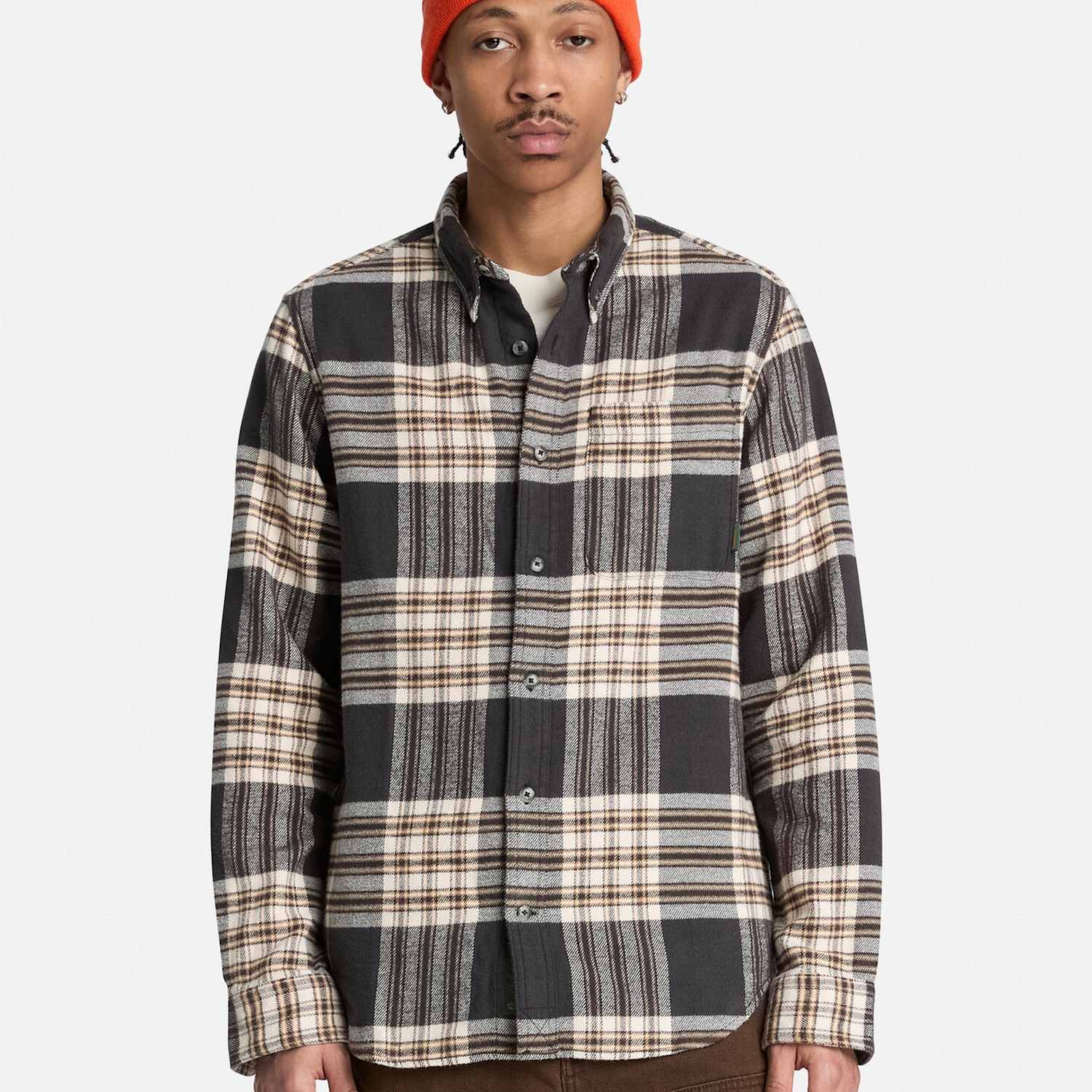 Timberland Men's Regular Fit House Check Flannel Shirt - 2XL - Black Mix